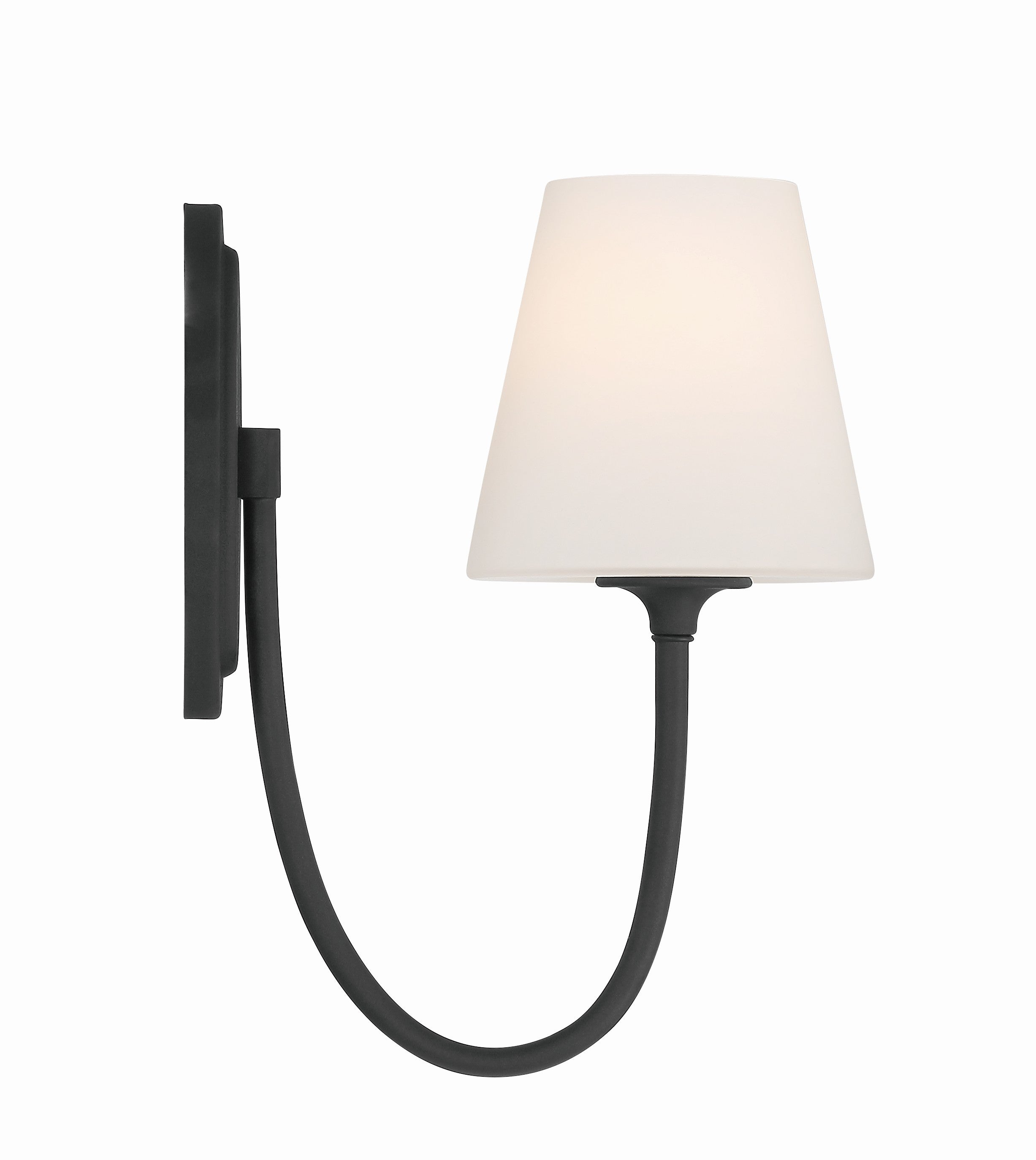 Crystorama Juno JUN-10321-BF – 6 Inch – 1 Light – Sconce – Black Forged – Damp Rated