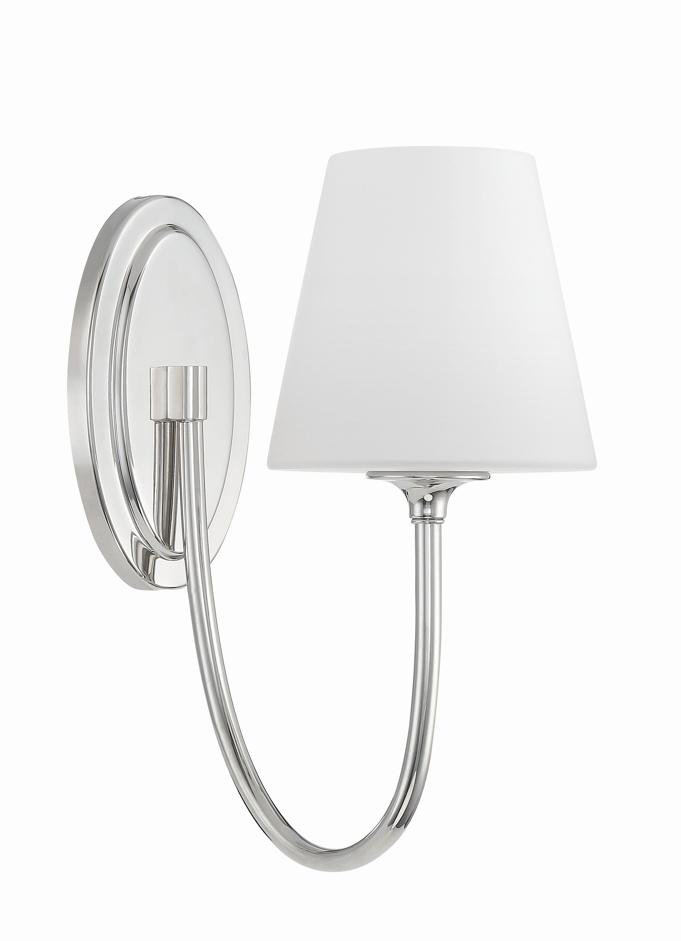 Crystorama Juno JUN-10321-PN – 6 Inch – 1 Light – Sconce – Polished Nickel – Damp Rated