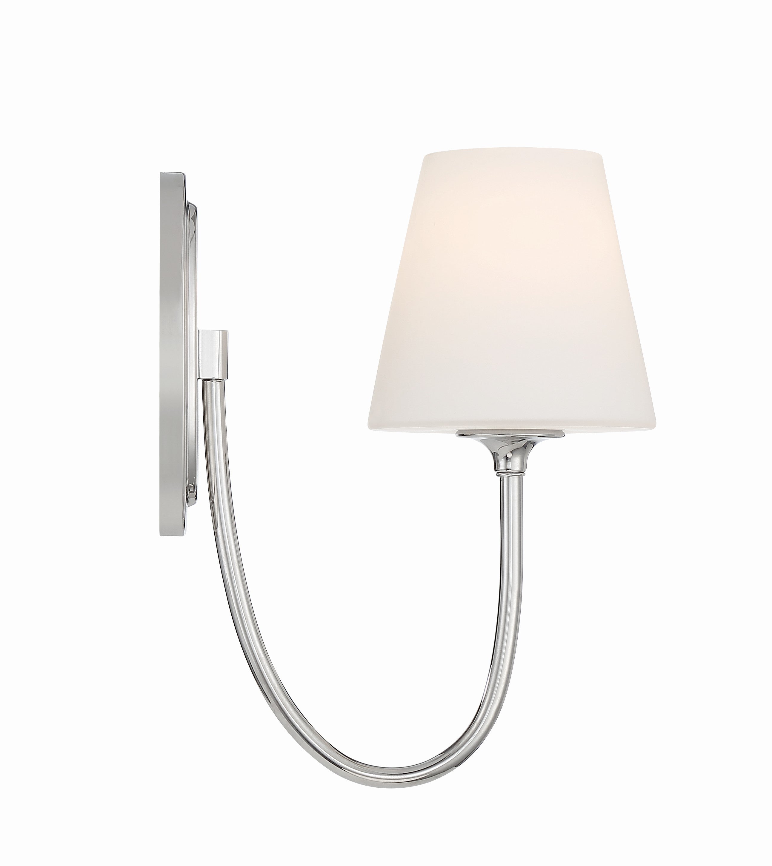 Crystorama Juno JUN-10321-PN – 6 Inch – 1 Light – Sconce – Polished Nickel – Damp Rated