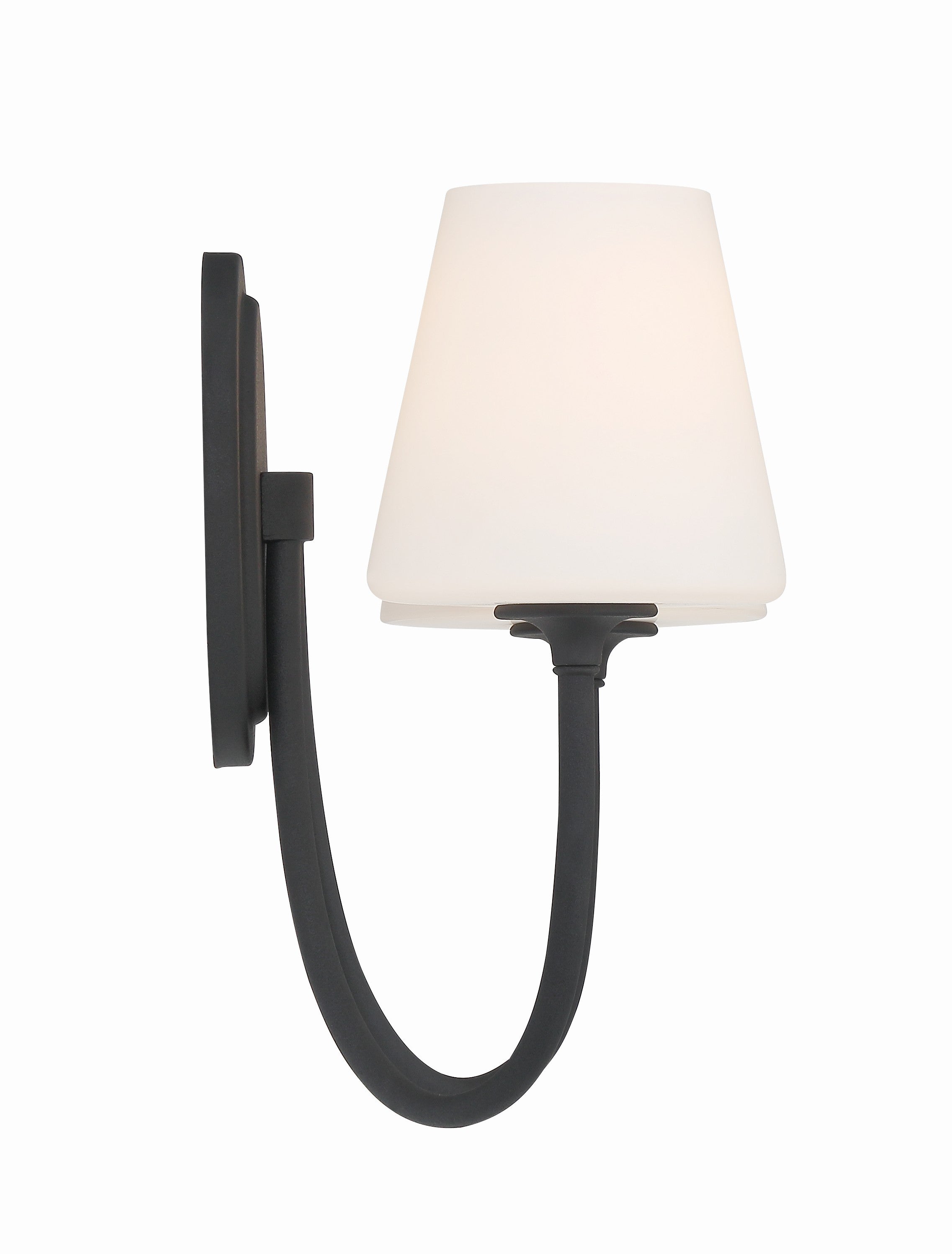 Crystorama Juno JUN-10322-BF – 15 Inch – 2 Light – Sconce – Black Forged – Damp Rated