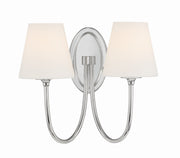 Crystorama Juno JUN-10322-PN – 15 Inch – 2 Light – Sconce – Polished Nickel – Damp Rated