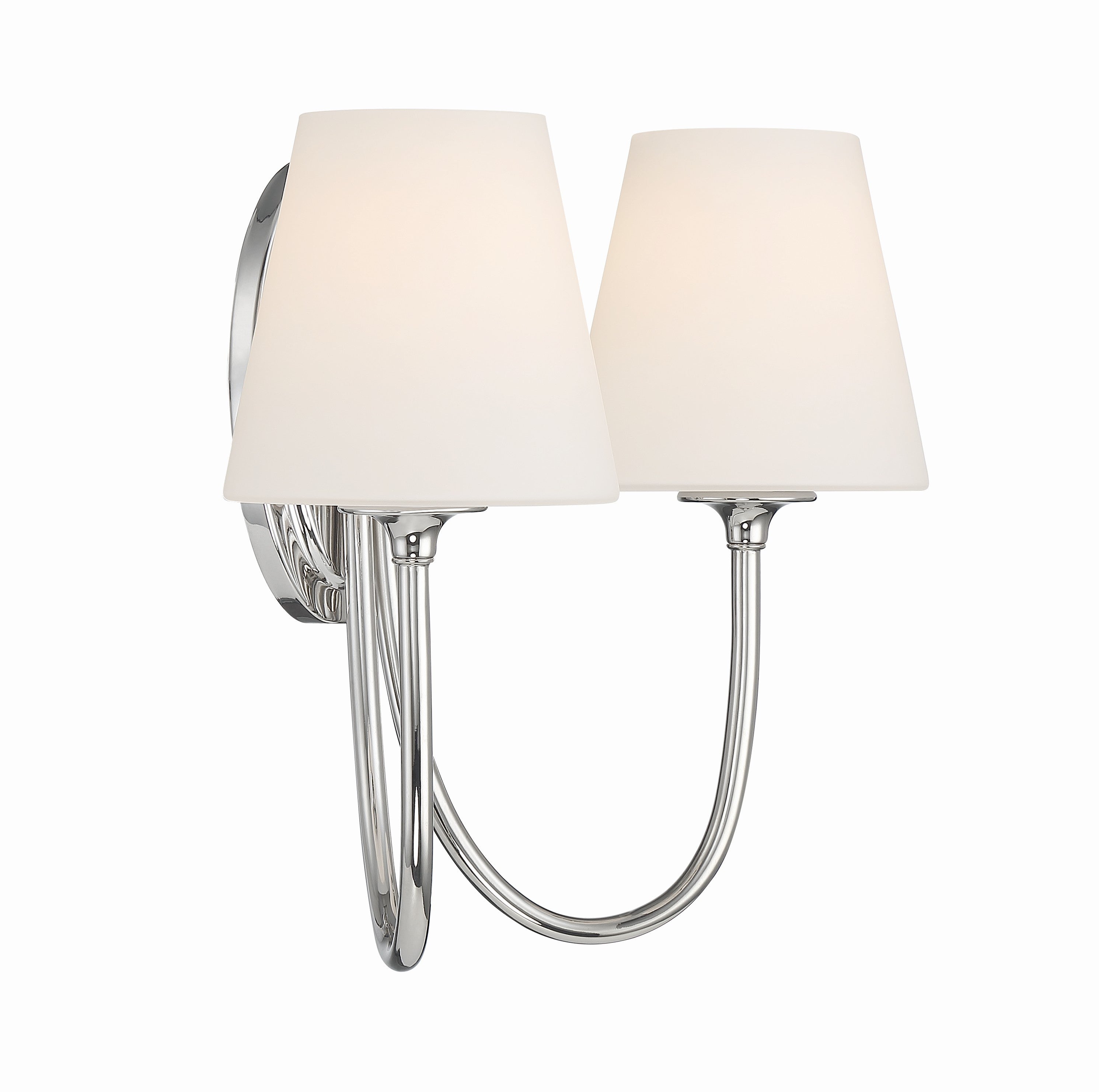 Crystorama Juno JUN-10322-PN – 15 Inch – 2 Light – Sconce – Polished Nickel – Damp Rated