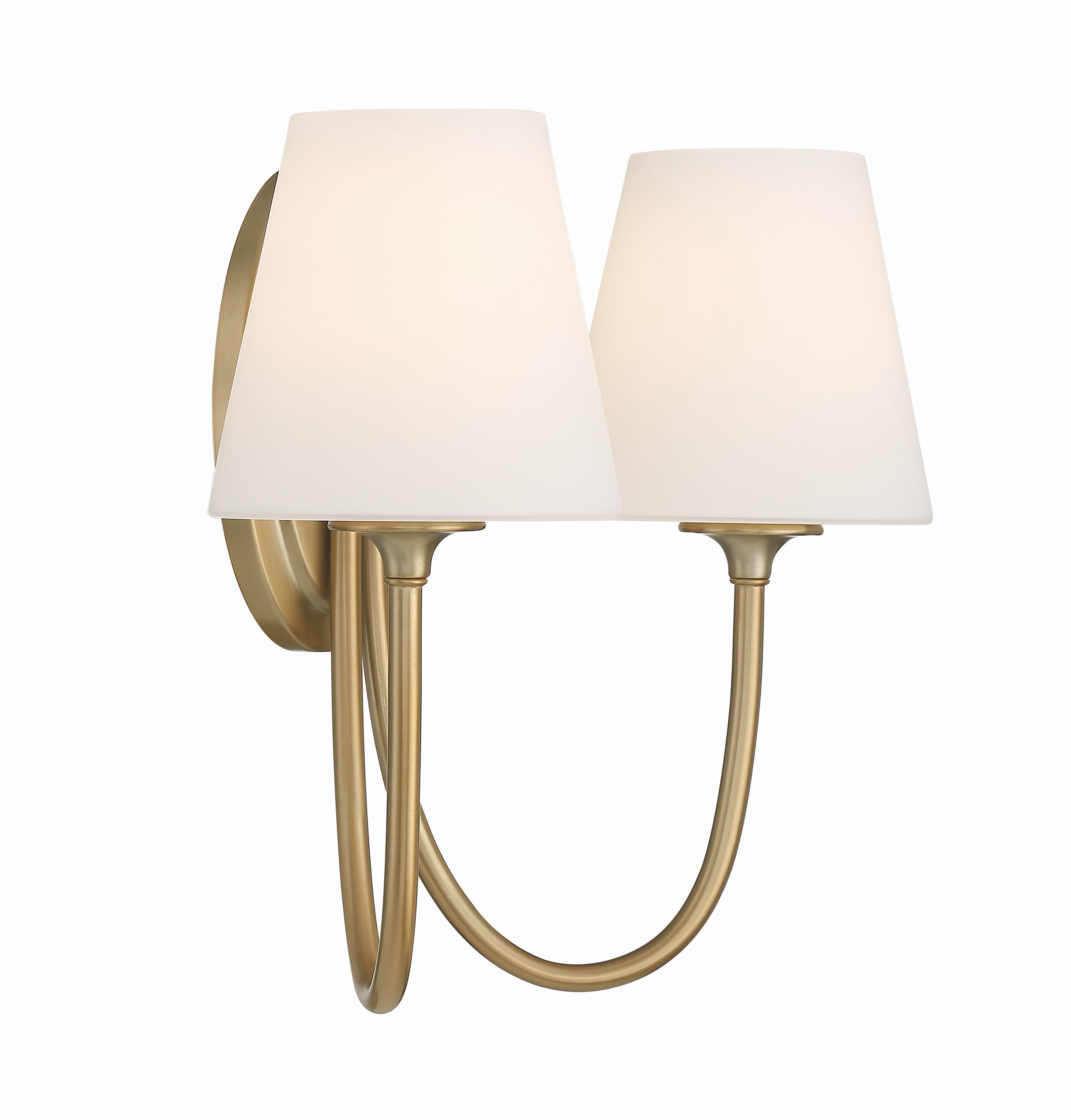 Crystorama Juno JUN-10322-VG – 15 Inch – 2 Light – Sconce – Vibrant Gold – Damp Rated