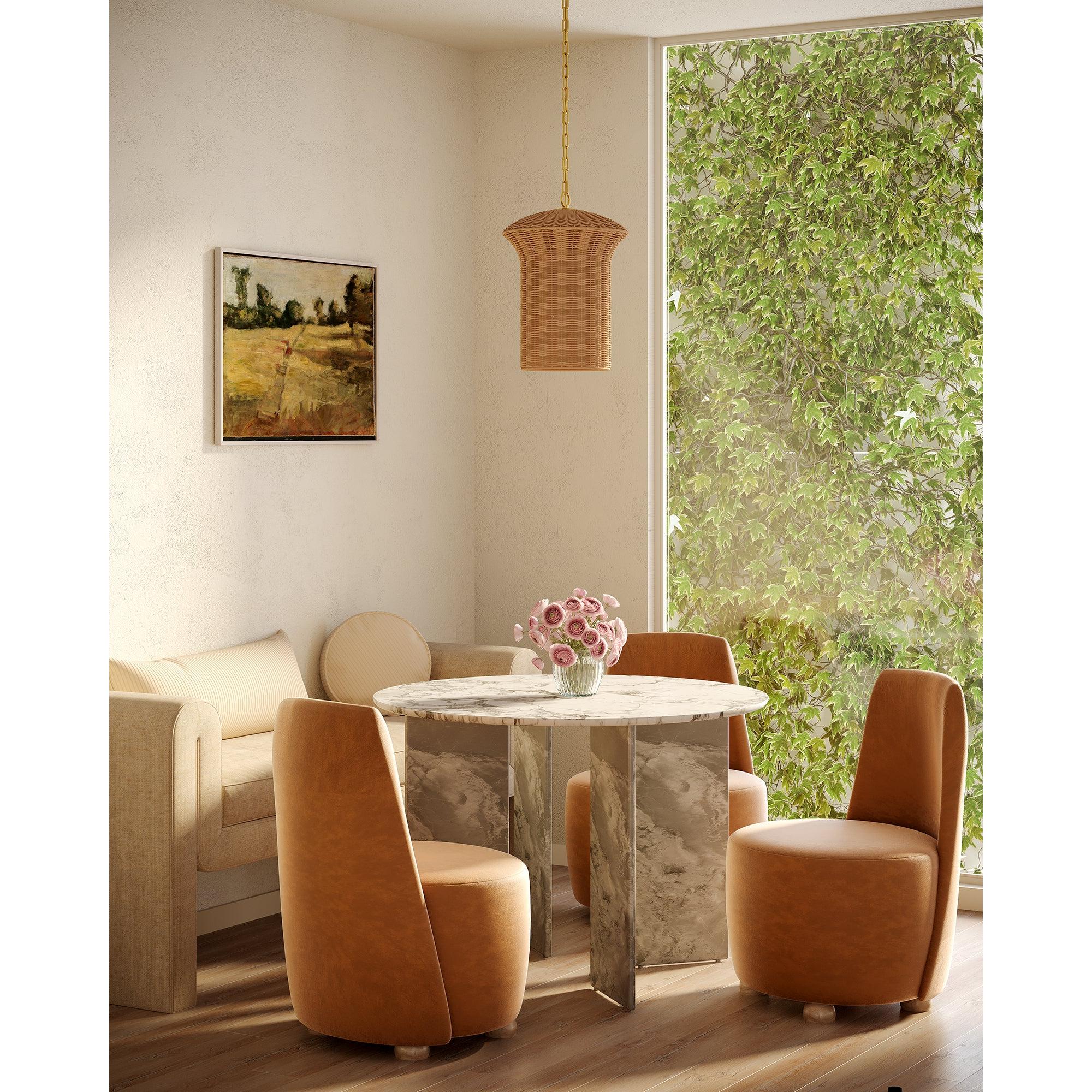 Kai 11-in Brushed Gold Socket Pendant