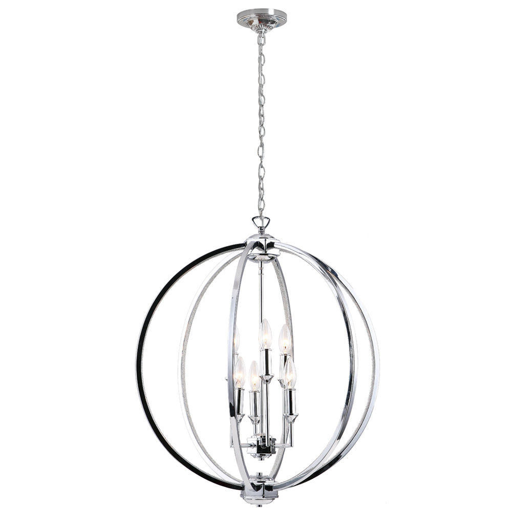 Dainolite KARLAND KAR-246C-PC Chandelier Contemporary - Polished Chrome