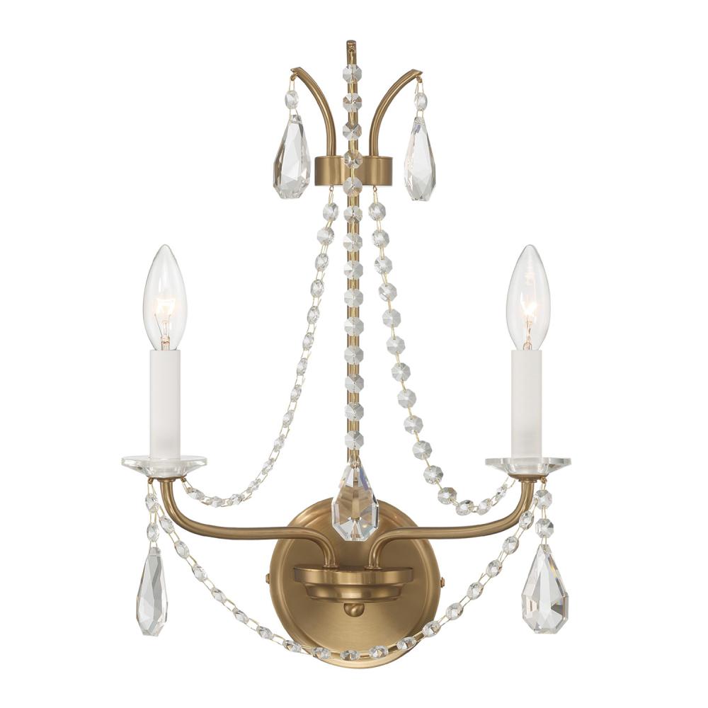 Crystorama KARRINGTON KAR-90902-AG-CL-MWP Chandelier Americana - Aged Brass