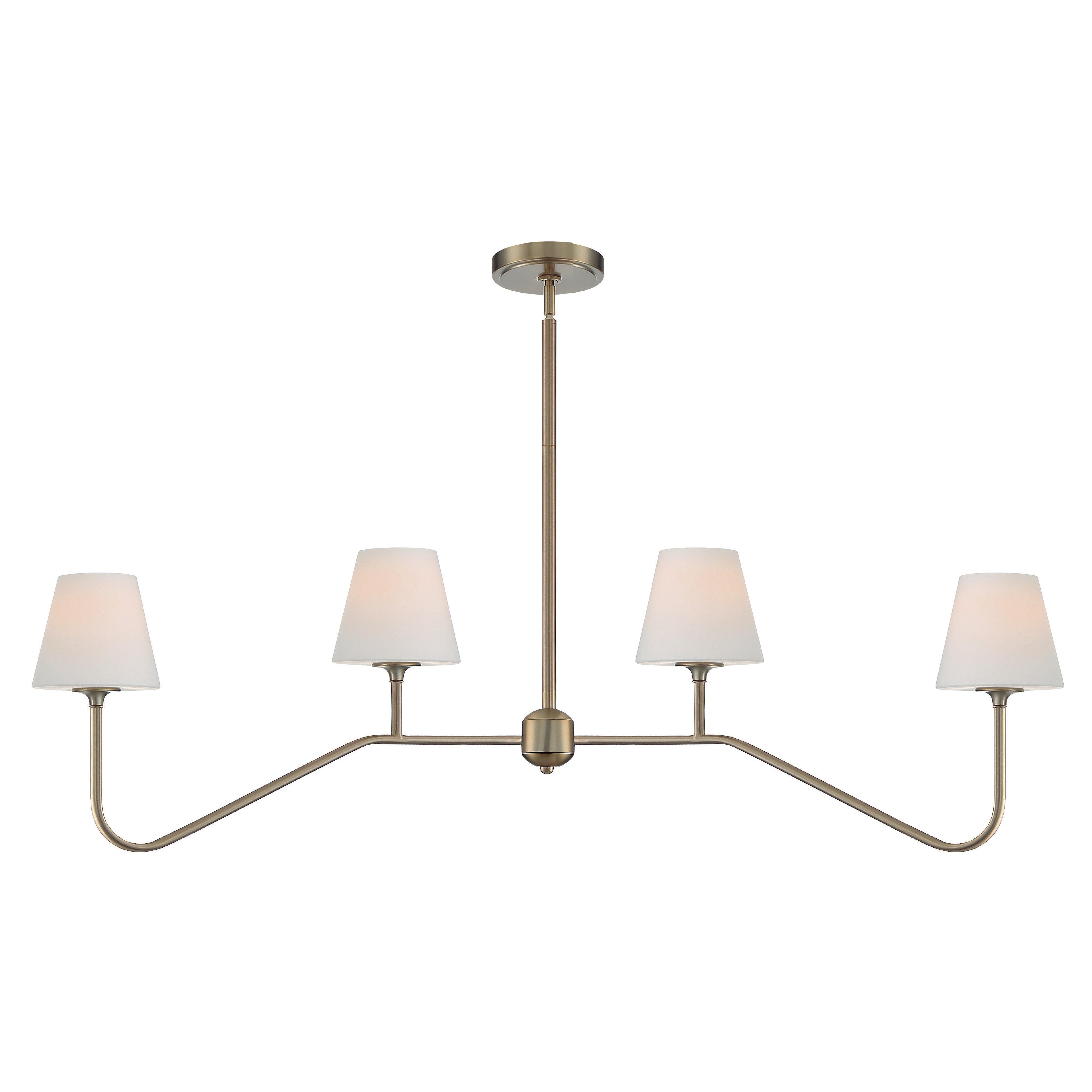 Crystorama Keenan KEE-A3004-VG – 48 Inch – 4 Light – Chandelier – Vibrant Gold – Damp Rated