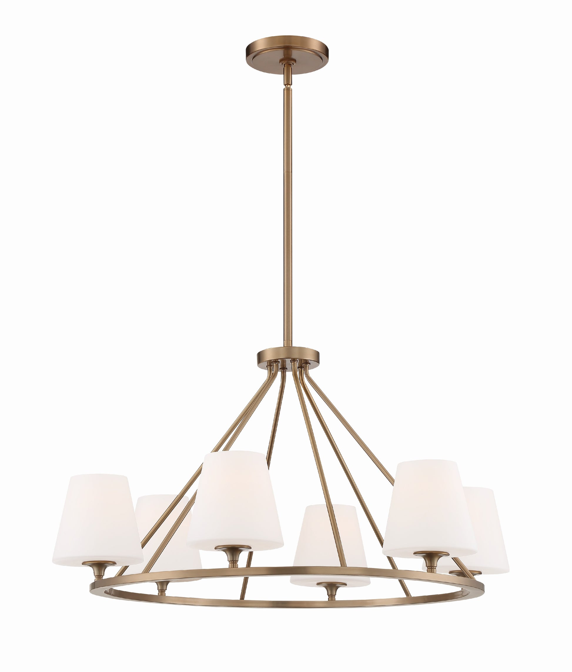 Crystorama Keenan KEE-A3006-VG – 31.25 Inch – 6 Light – Chandelier – Vibrant Gold – Damp Rated