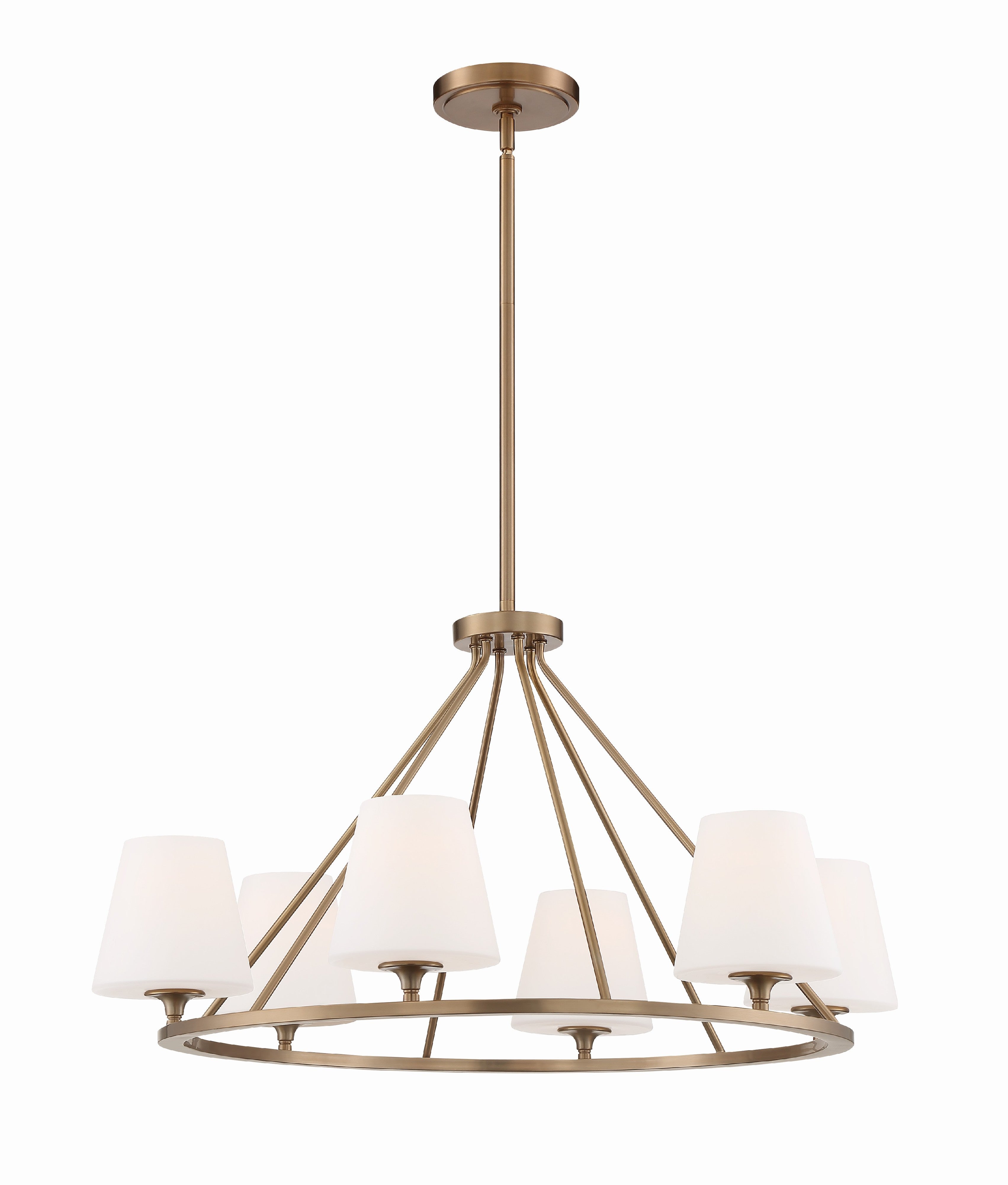 Crystorama Keenan KEE-A3006-VG – 31.25 Inch – 6 Light – Chandelier – Vibrant Gold – Damp Rated