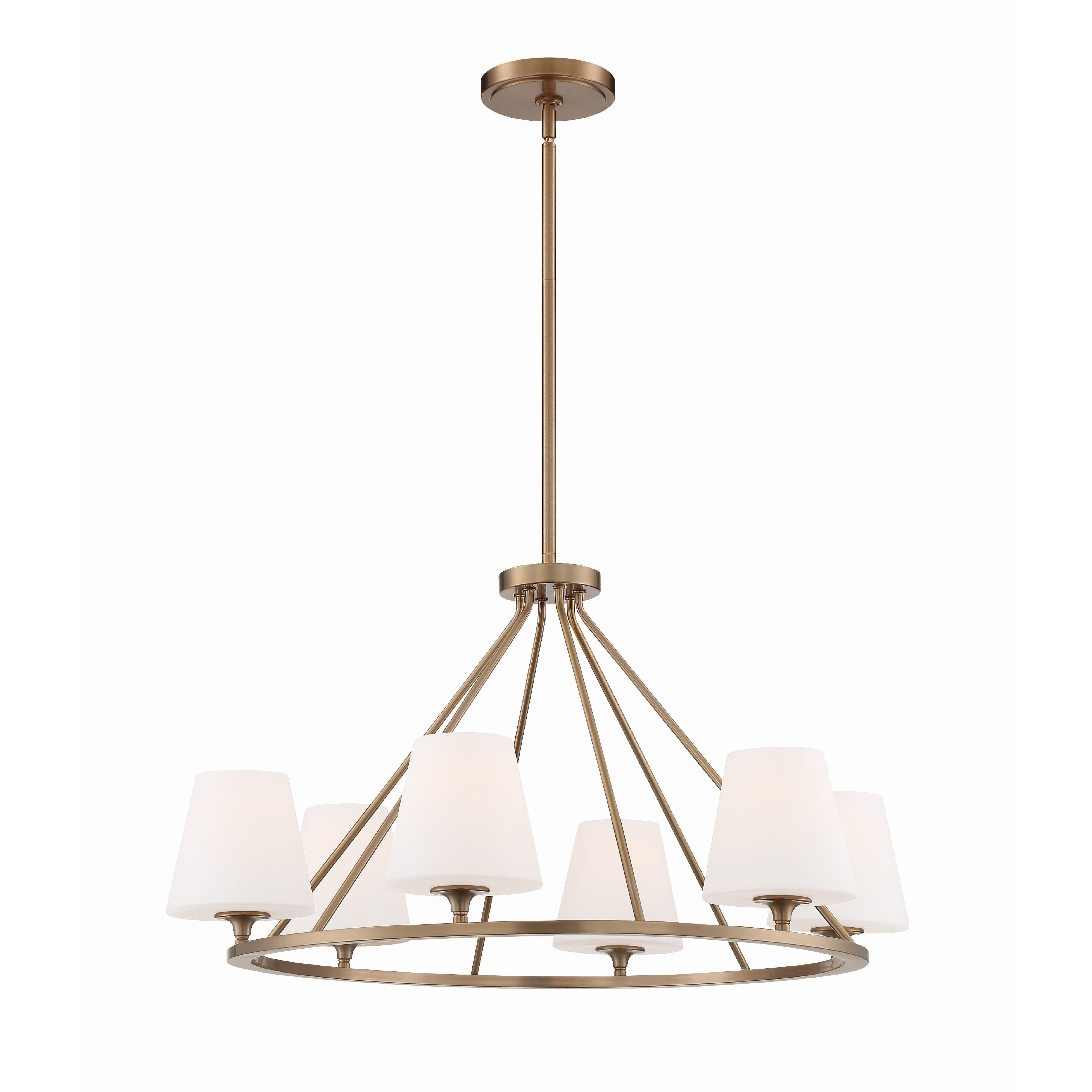 Crystorama Keenan KEE-A3006-VG – 31.25 Inch – 6 Light – Chandelier – Vibrant Gold – Damp Rated