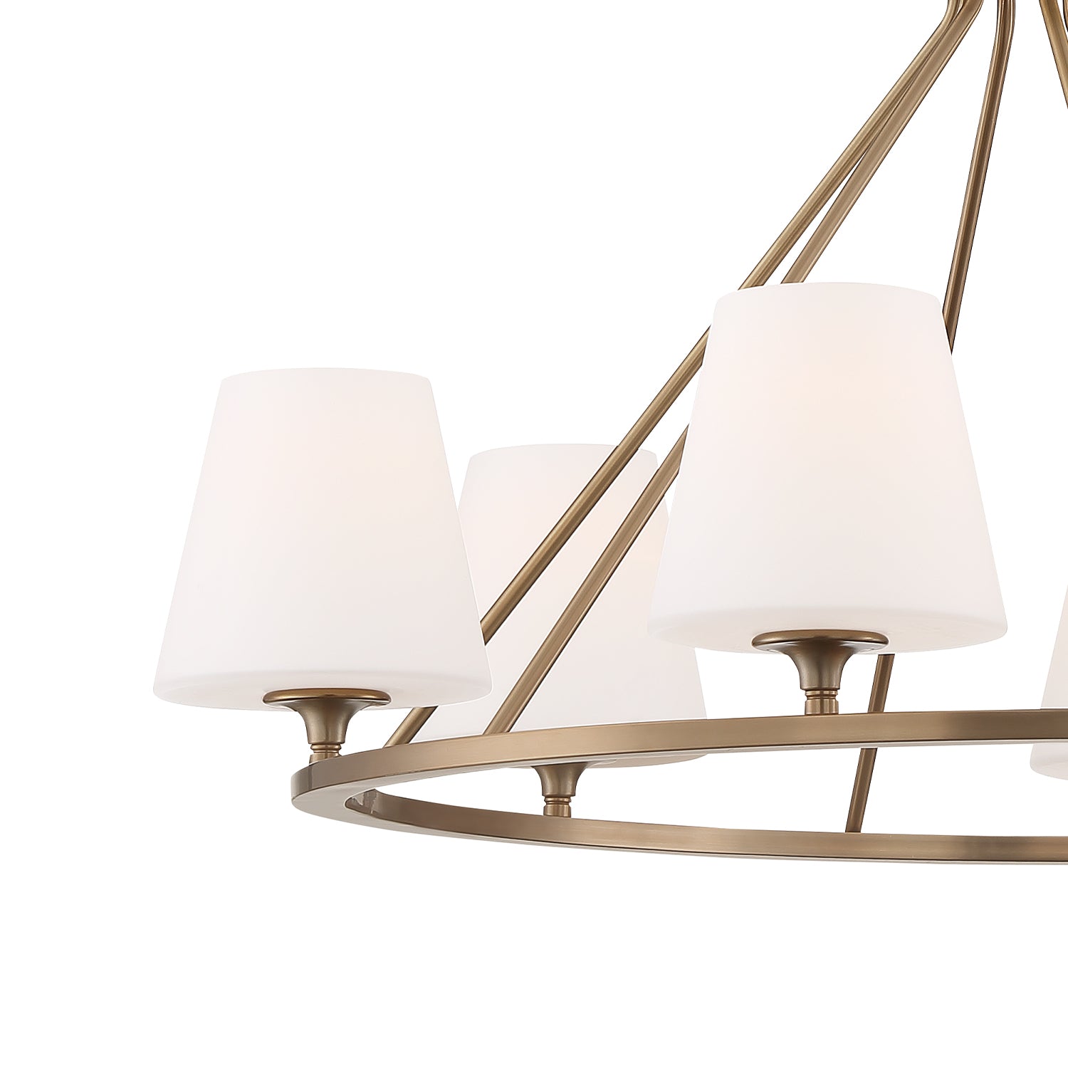 Crystorama Keenan KEE-A3006-VG – 31.25 Inch – 6 Light – Chandelier – Vibrant Gold – Damp Rated