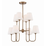 Crystorama Keenan KEE-A3008-VG – 28 Inch – 8 Light – Chandelier – Vibrant Gold – Damp Rated