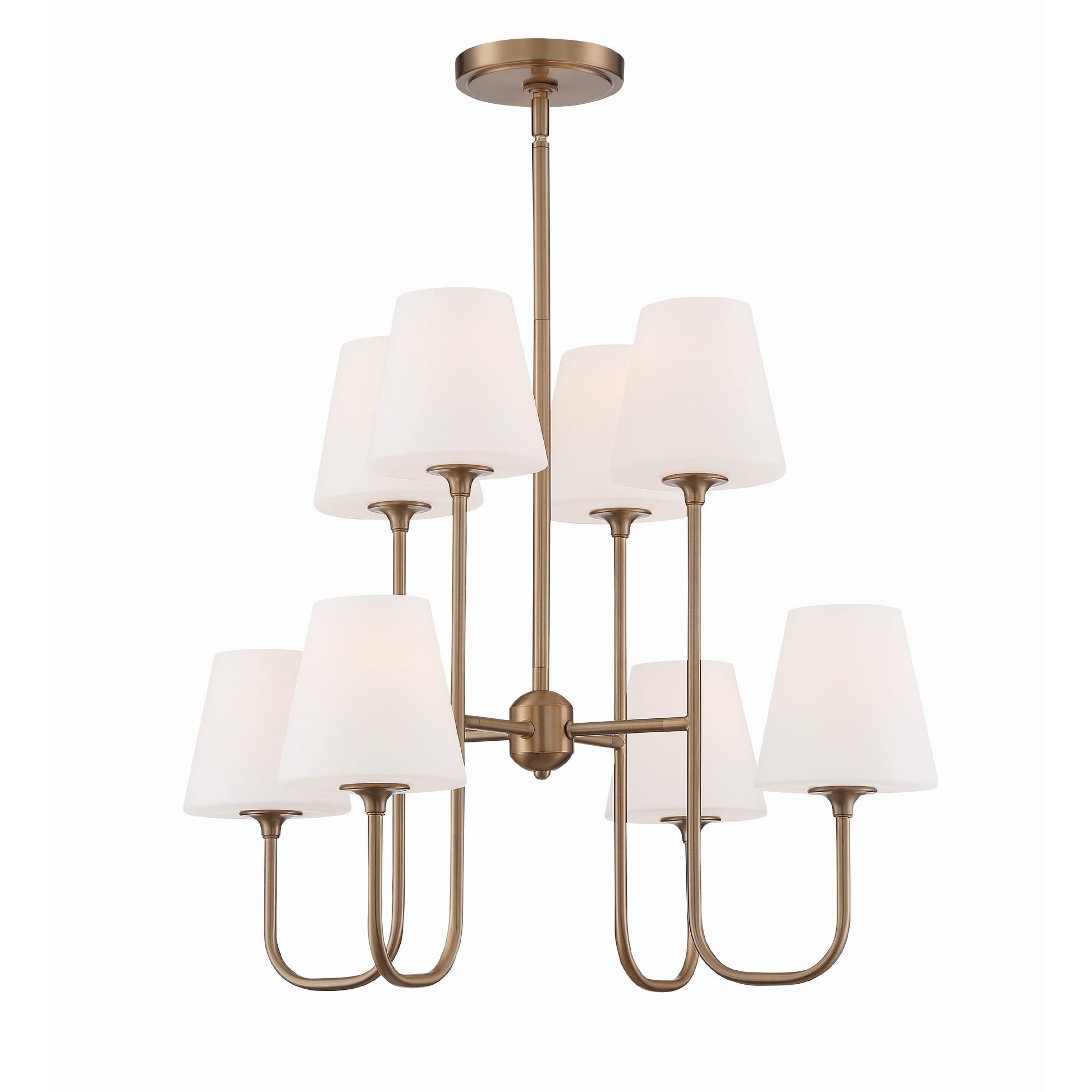 Crystorama Keenan KEE-A3008-VG – 28 Inch – 8 Light – Chandelier – Vibrant Gold – Damp Rated