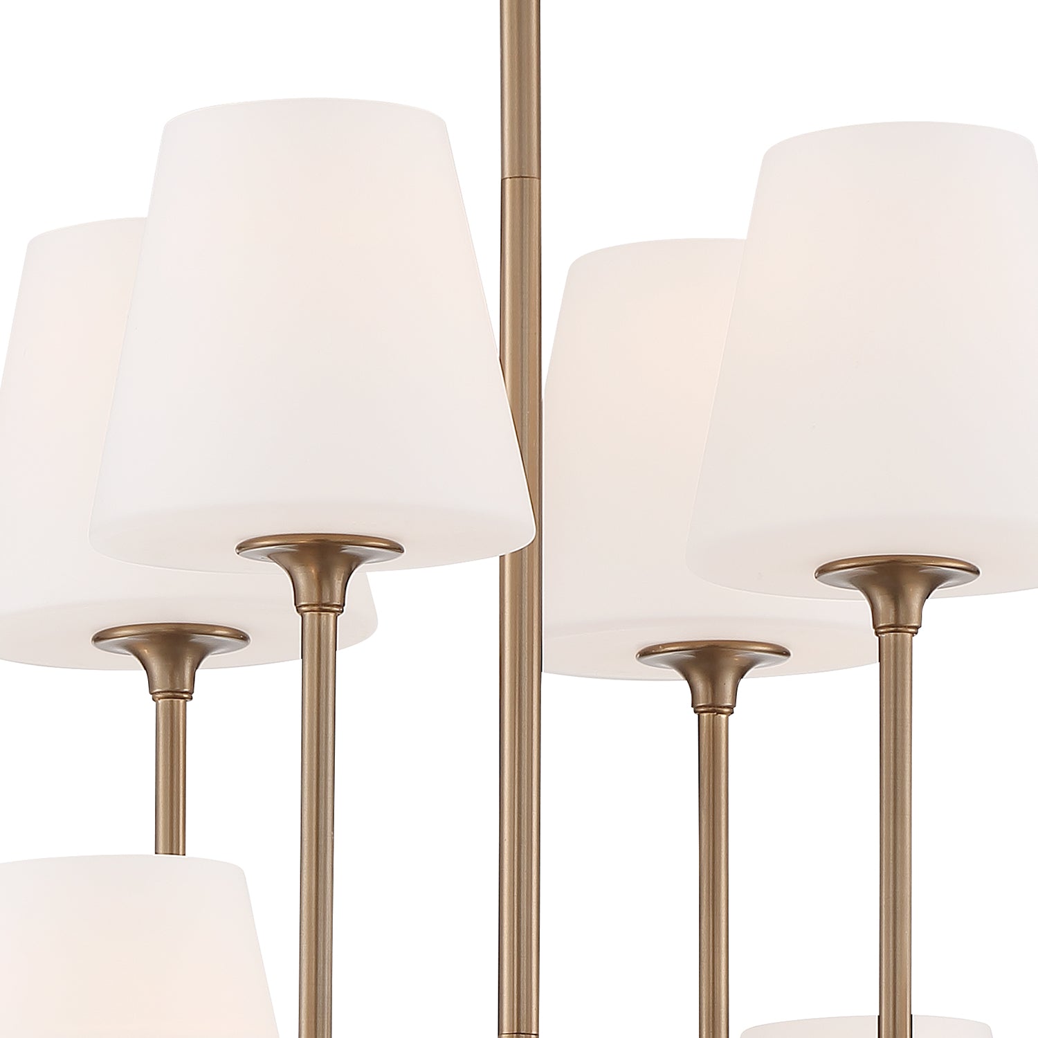 Crystorama Keenan KEE-A3008-VG – 28 Inch – 8 Light – Chandelier – Vibrant Gold – Damp Rated