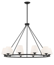 Crystorama Keenan KEE-A3009-MK – 42 Inch – 10 Light – Chandelier – Matte Black – Damp Rated