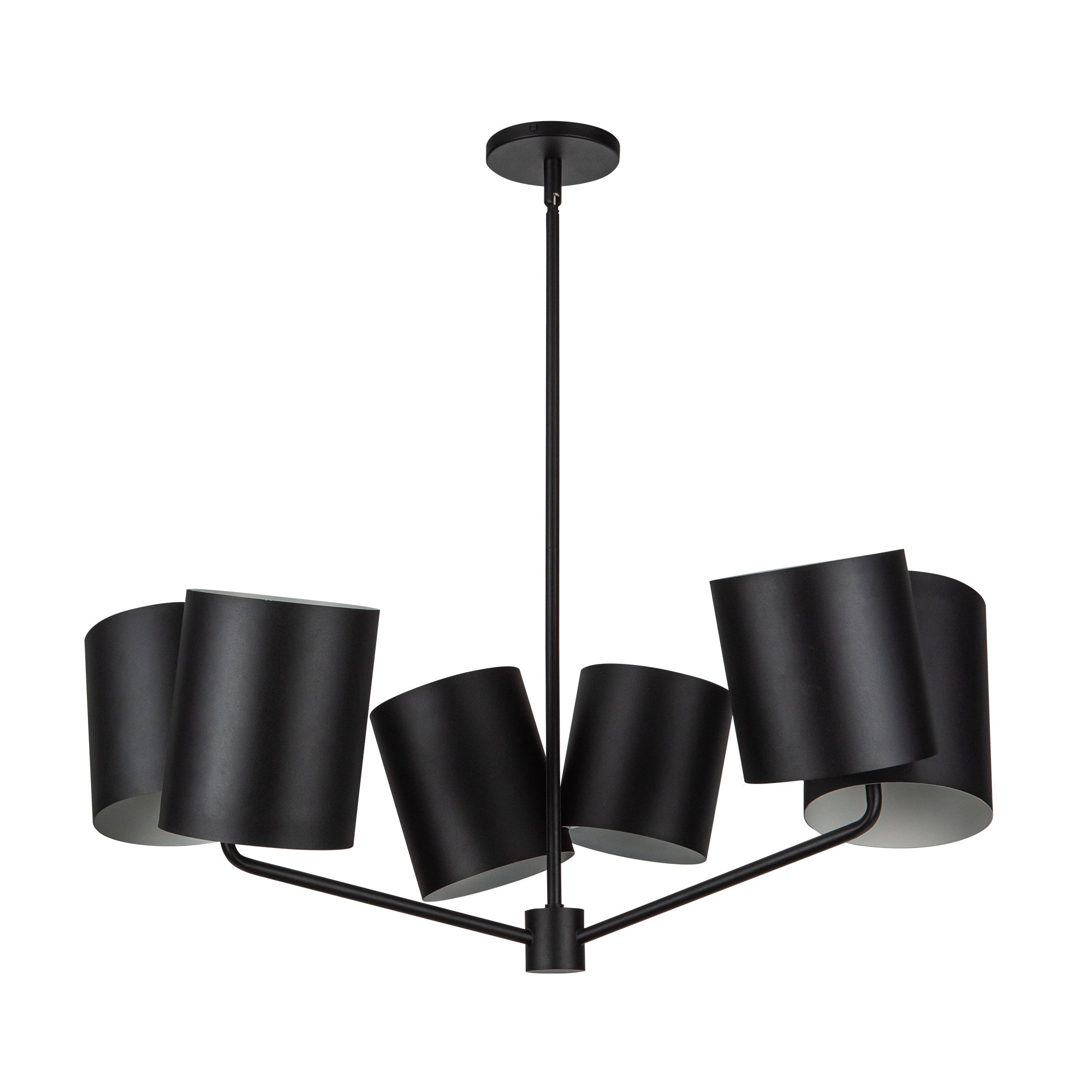 Keiko 30-in Black 6 Lights Chandelier