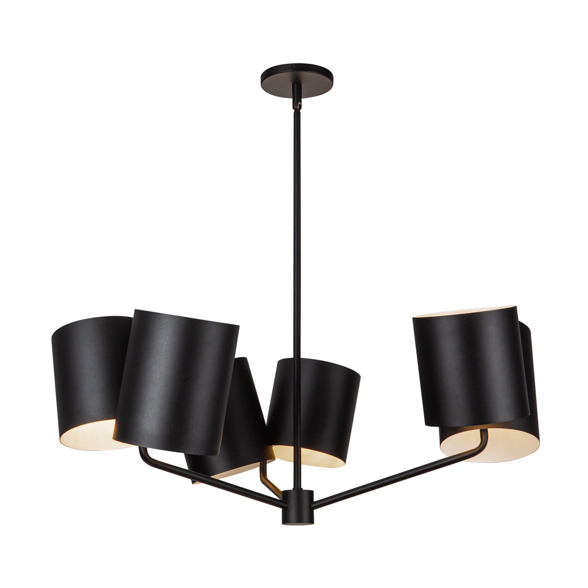 Keiko 30-in Black 6 Lights Chandelier