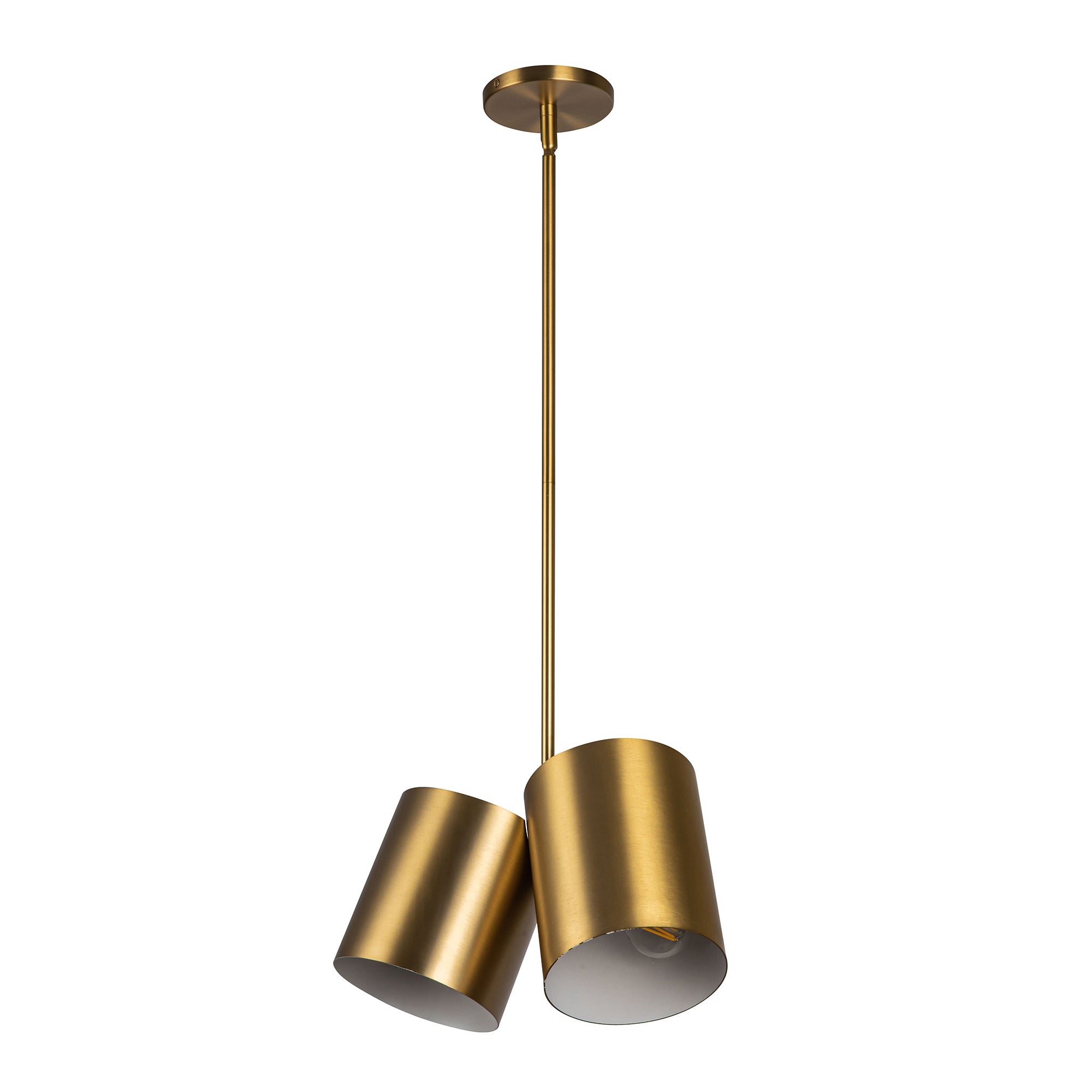 Keiko 14-in Brushed Gold 2 Lights Pendant