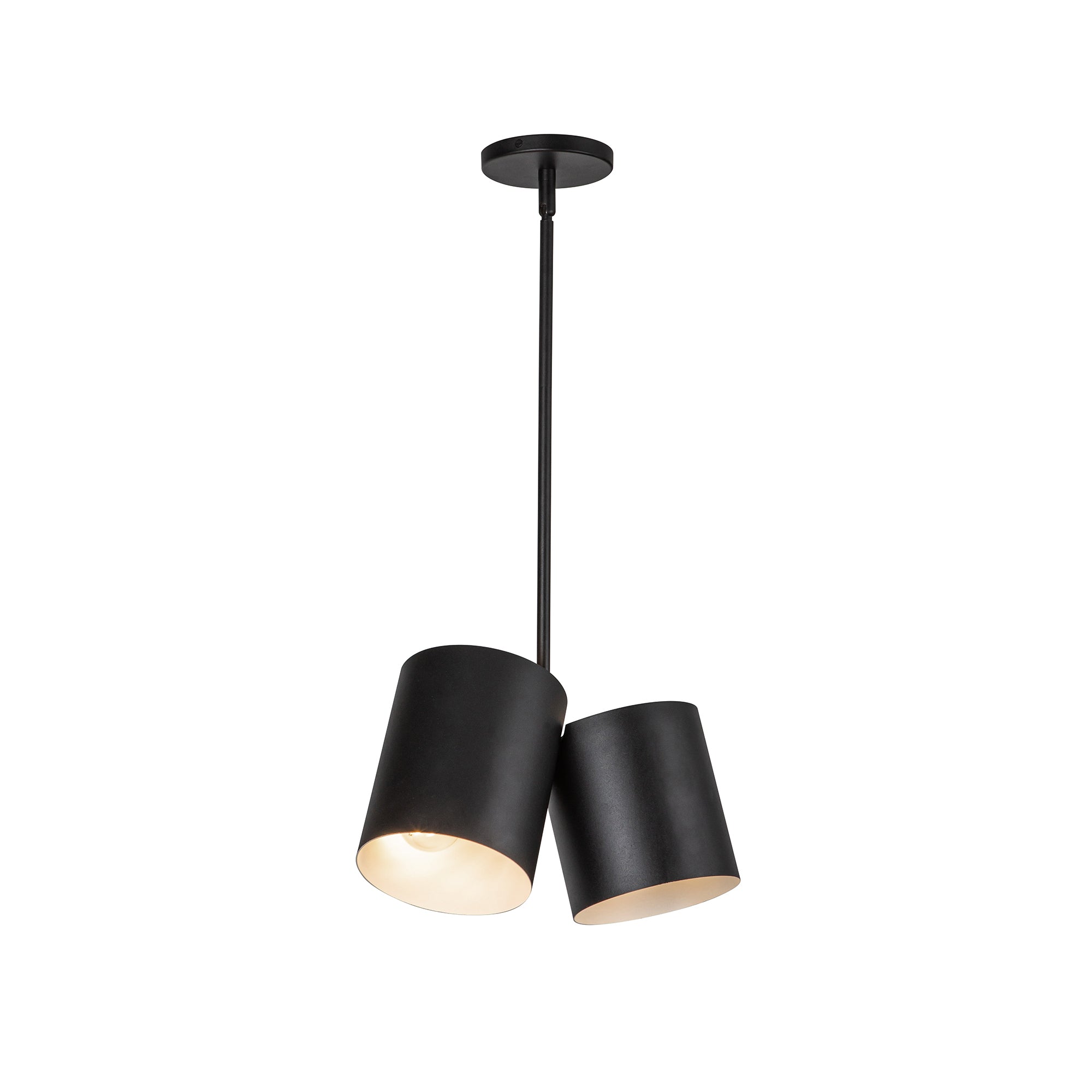 Keiko 14-in Black 2 Lights Pendant