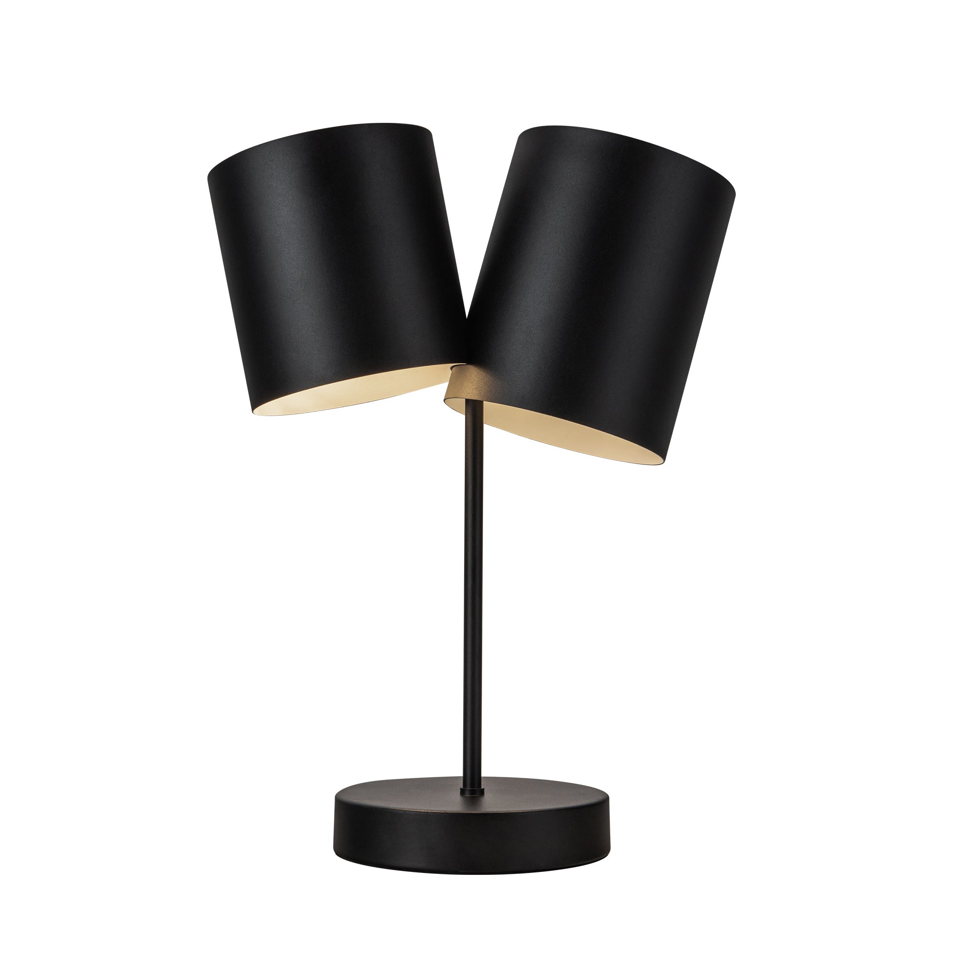 Keiko 14-in Black 2 Lights Table Lamp