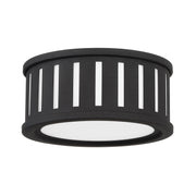 Crystorama Kendal KEN-2200-BF – 9.5 Inch – 2 Light – Semi Flush Mount Light – Black Forged – Damp Rated