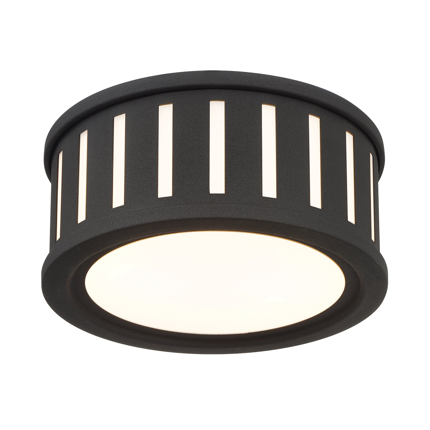 Crystorama Kendal KEN-2200-BF – 9.5 Inch – 2 Light – Semi Flush Mount Light – Black Forged – Damp Rated