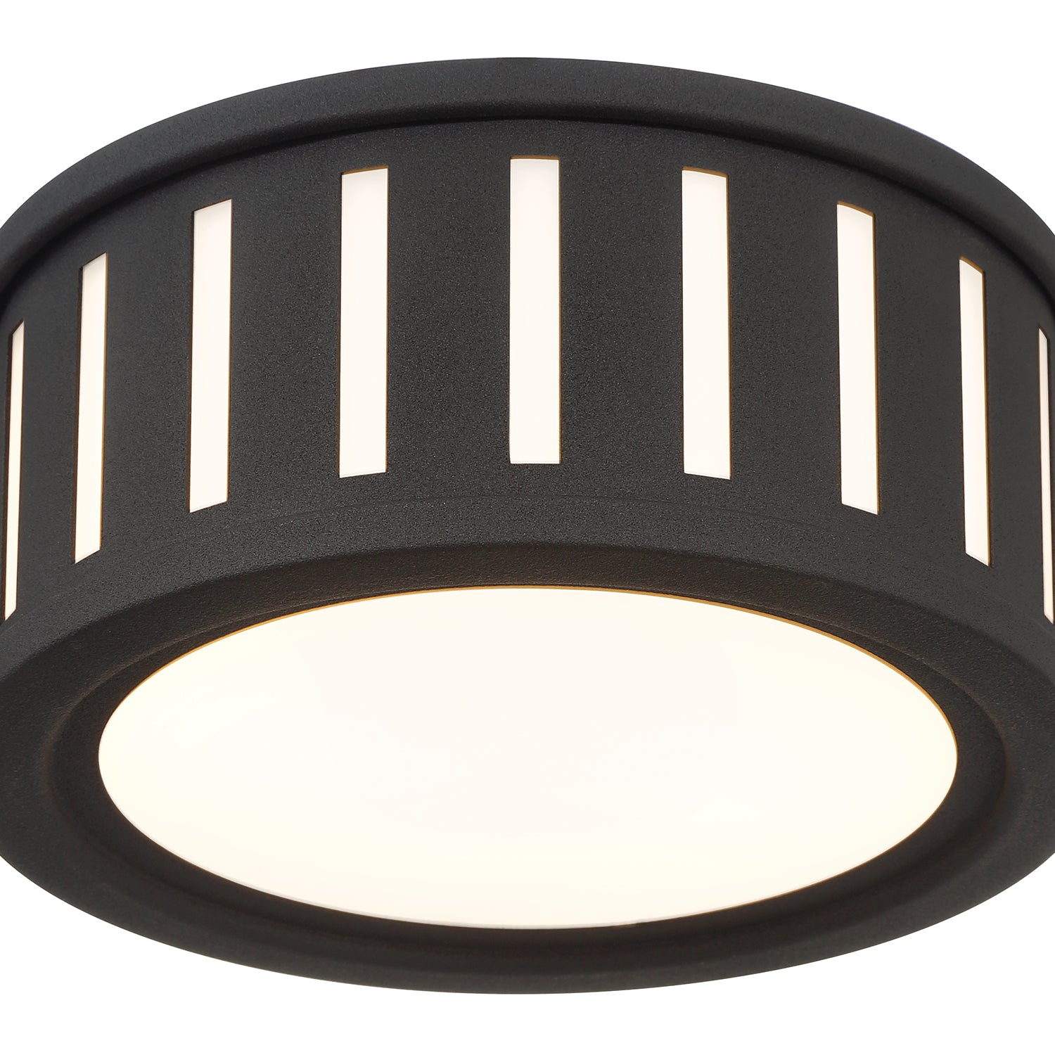 Crystorama Kendal KEN-2200-BF – 9.5 Inch – 2 Light – Semi Flush Mount Light – Black Forged – Damp Rated