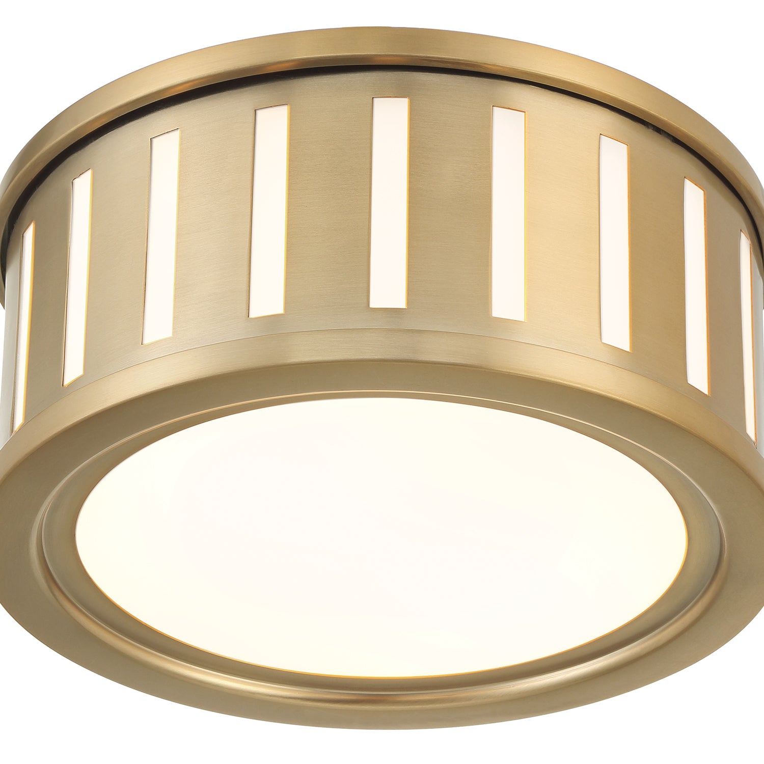 Crystorama Kendal KEN-2200-VG – 9.5 Inch – 2 Light – Semi Flush Mount Light – Vibrant Gold – Damp Rated
