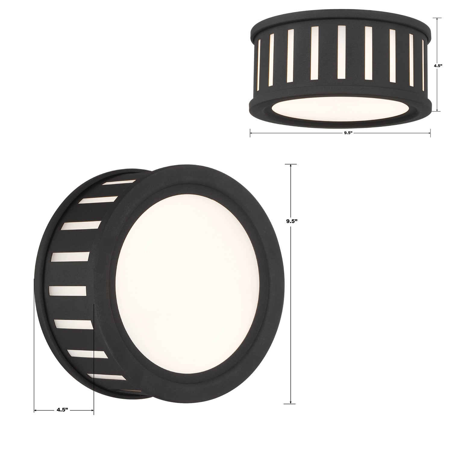 Crystorama Kendal KEN-2200W-BF – 9.5 Inch – 2 Light – Sconce – Black Forged – Damp Rated