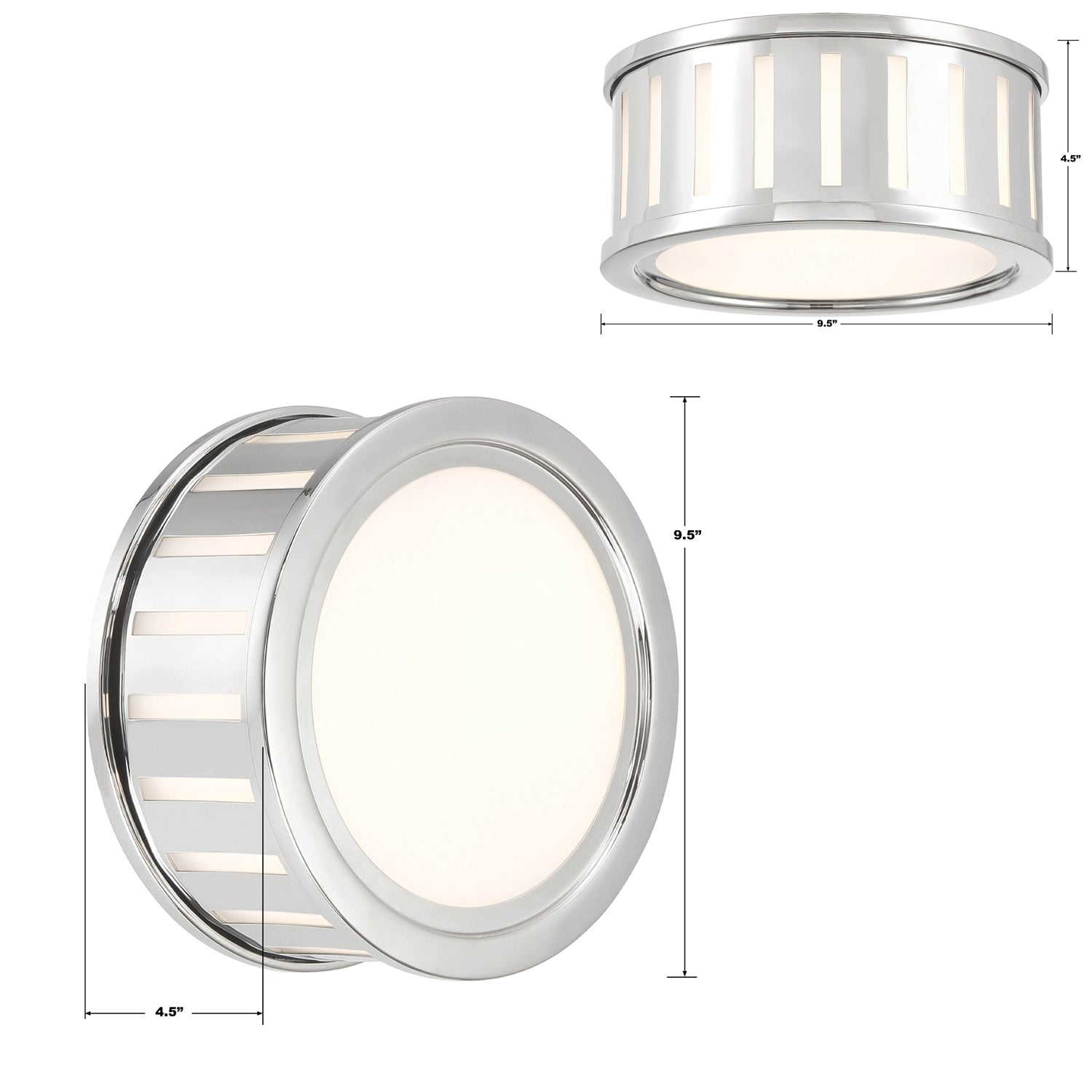 Crystorama Kendal KEN-2200W-PN – 9.5 Inch – 2 Light – Sconce – Polished Nickel – Damp Rated