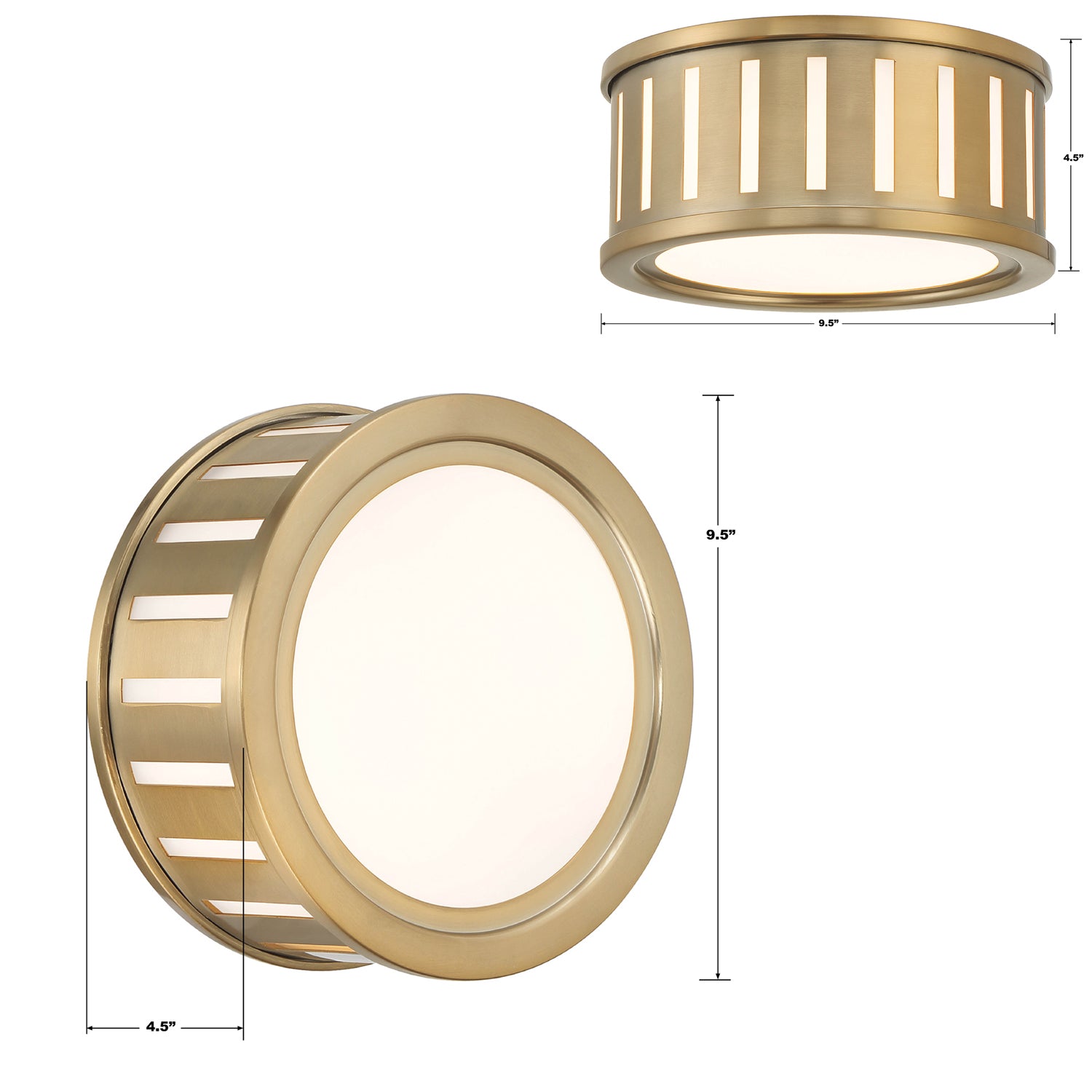 Crystorama Kendal KEN-2200W-VG – 9.5 Inch – 2 Light – Sconce – Vibrant Gold – Damp Rated