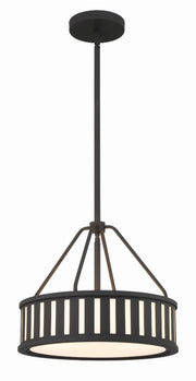 Crystorama Kendal KEN-8303-BF – 15.5 Inch – 3 Light – Chandelier – Black Forged – Damp Rated