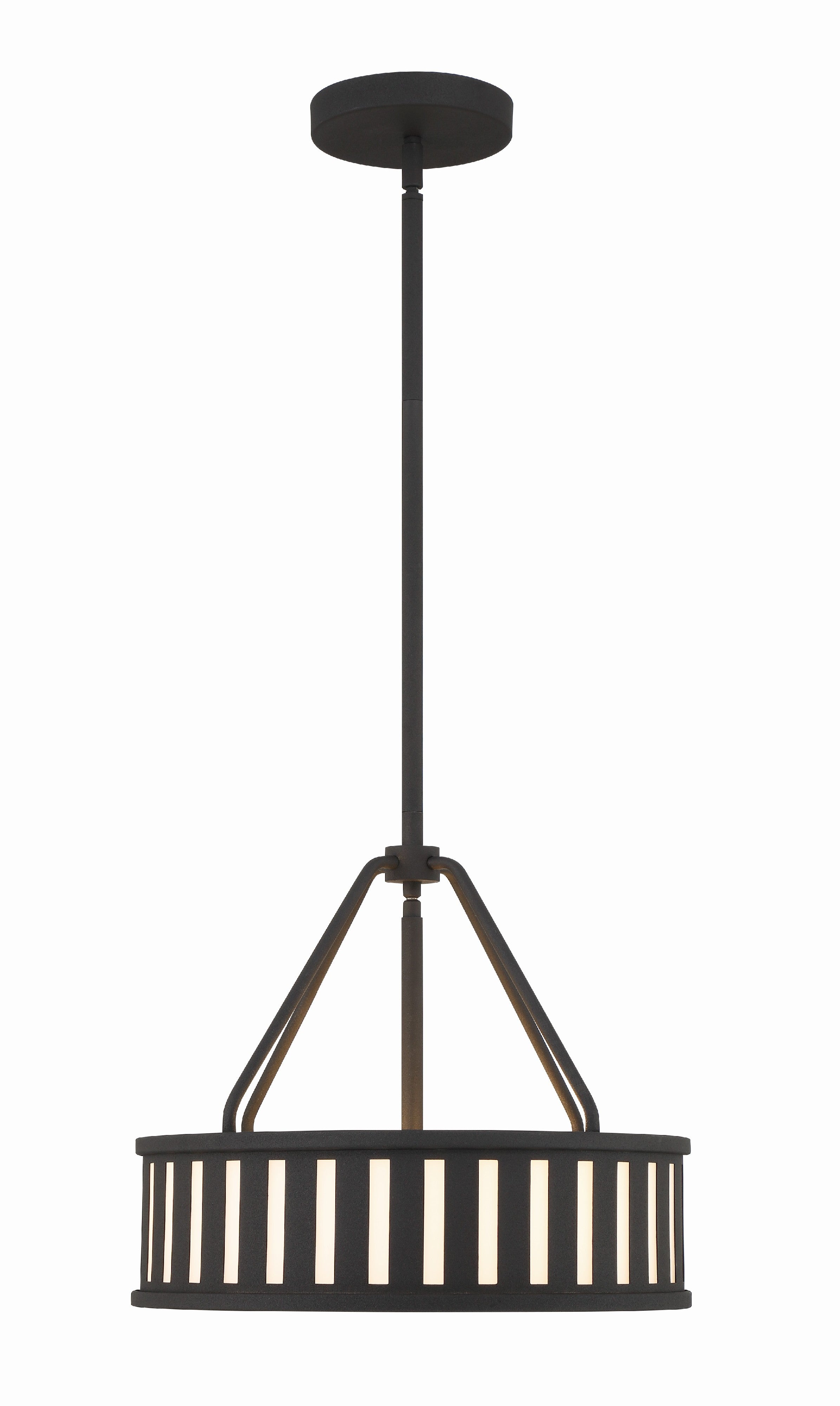 Crystorama Kendal KEN-8303-BF – 15.5 Inch – 3 Light – Chandelier – Black Forged – Damp Rated