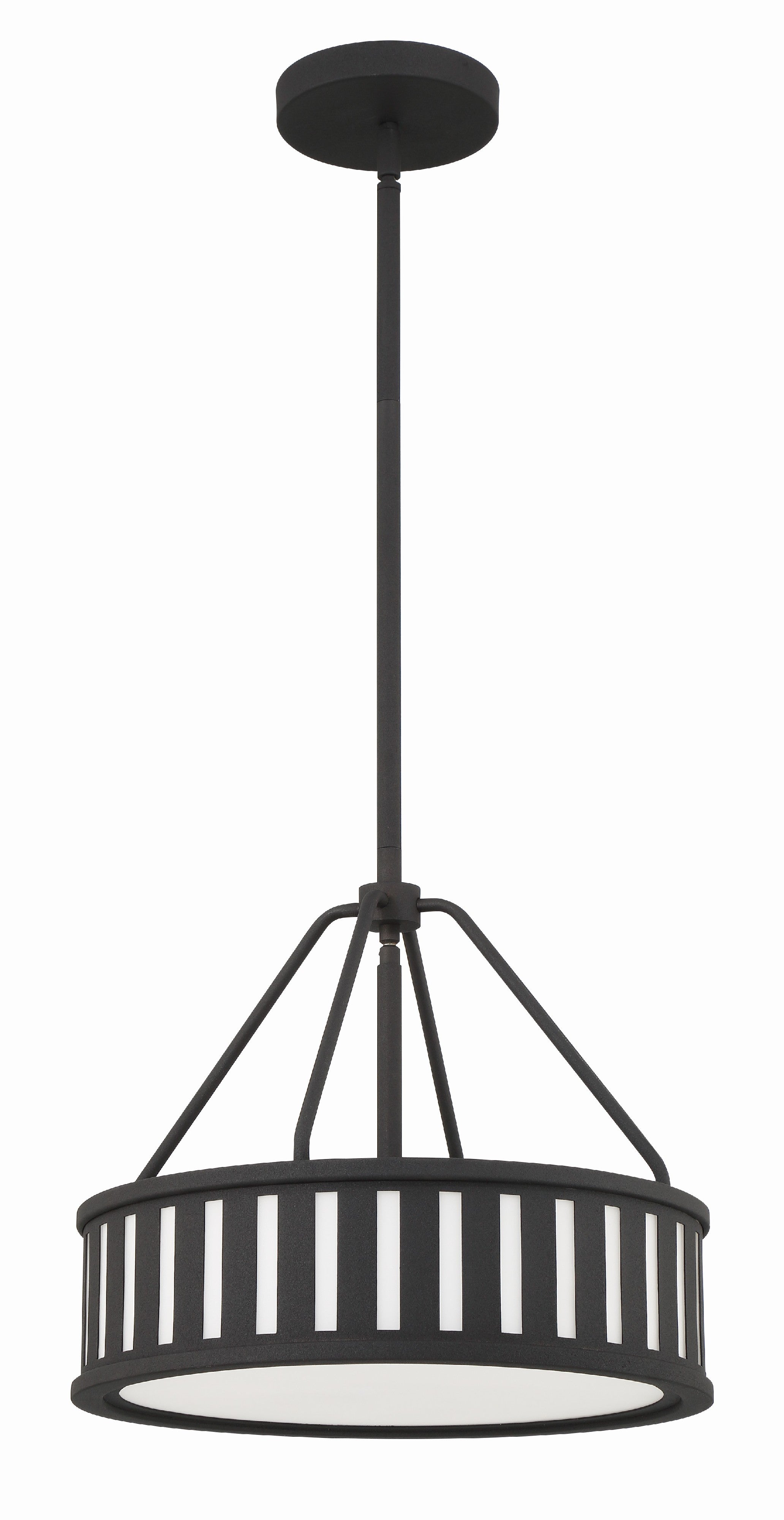 Crystorama Kendal KEN-8303-BF – 15.5 Inch – 3 Light – Chandelier – Black Forged – Damp Rated