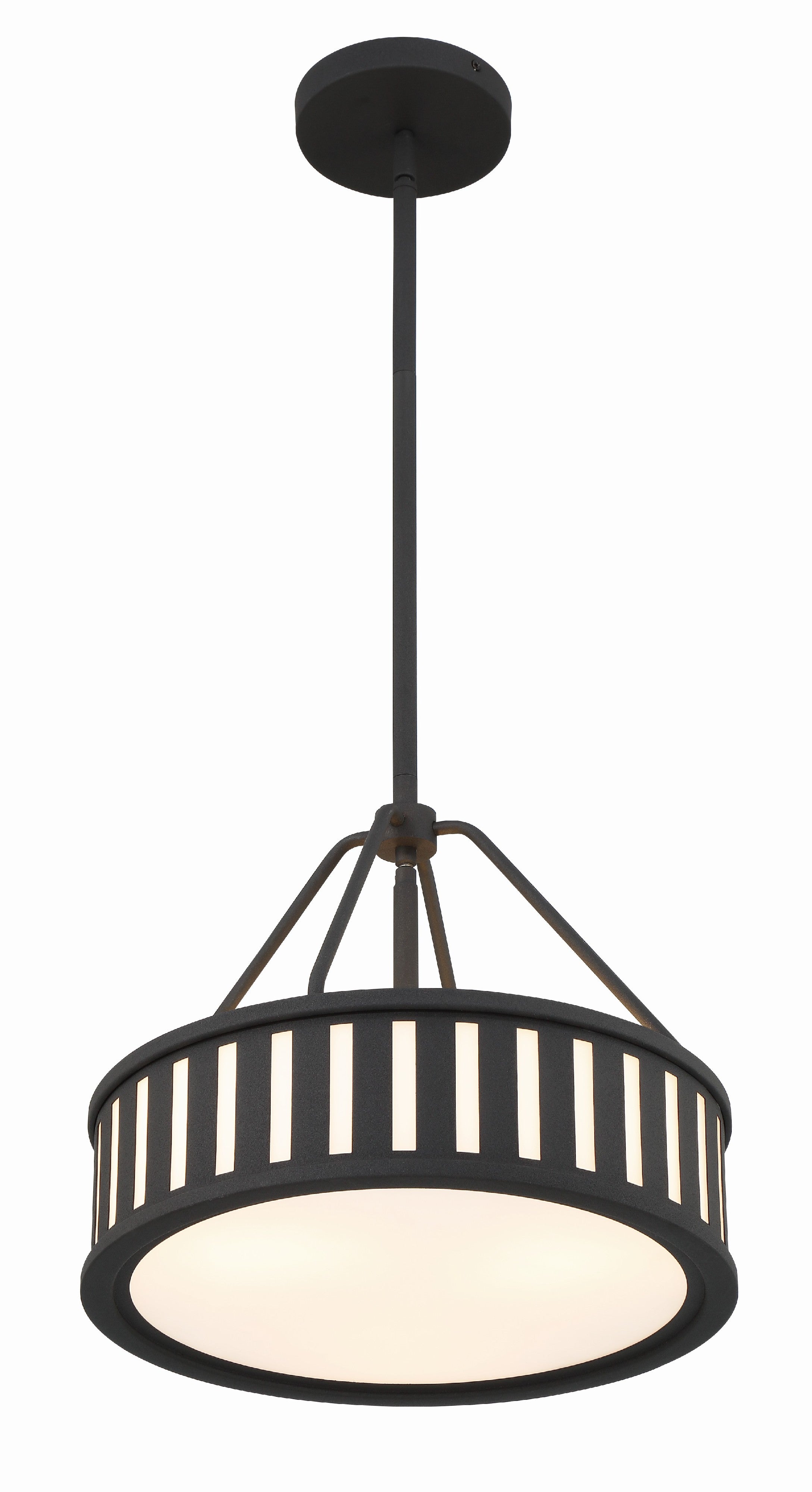 Crystorama Kendal KEN-8303-BF – 15.5 Inch – 3 Light – Chandelier – Black Forged – Damp Rated