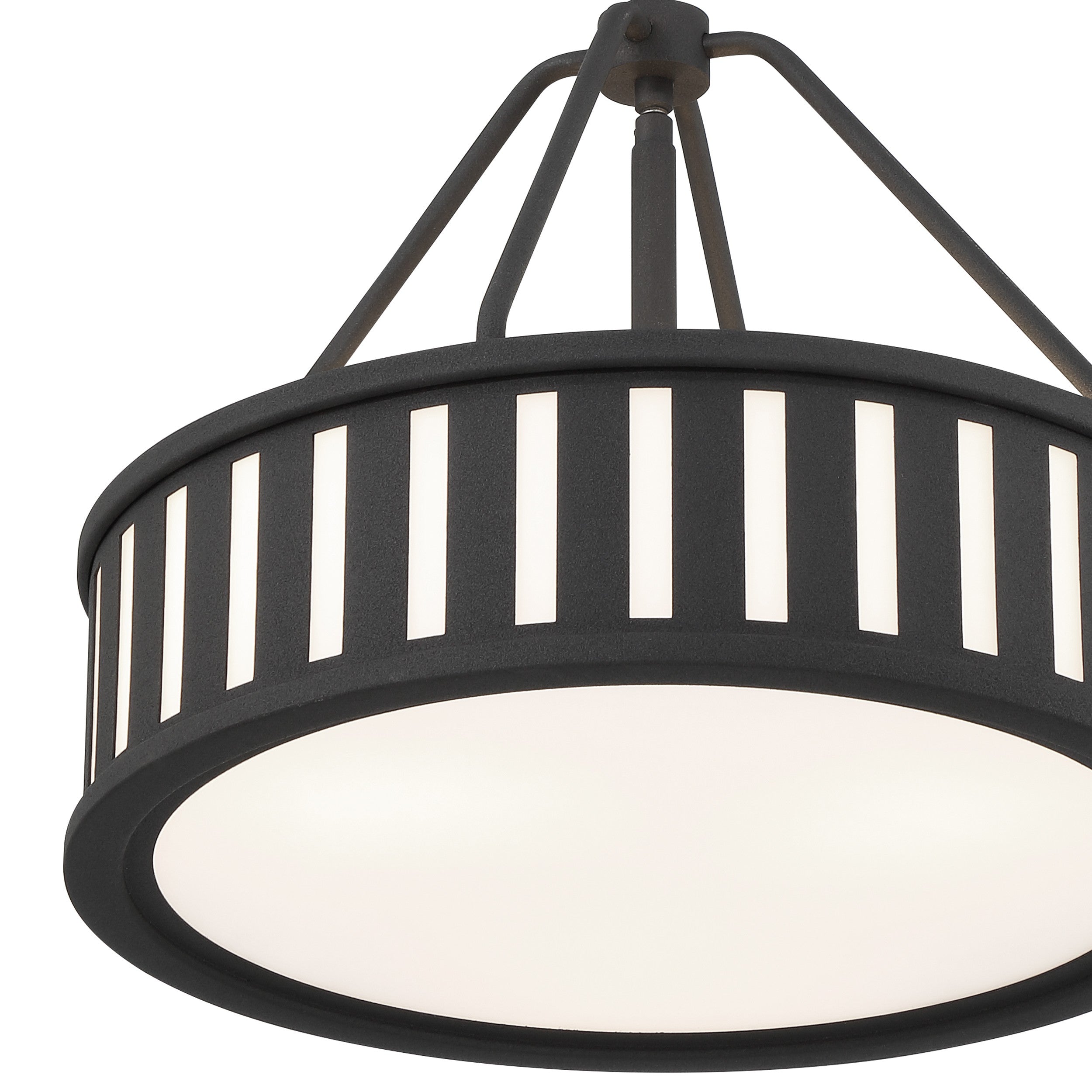 Crystorama Kendal KEN-8303-BF – 15.5 Inch – 3 Light – Chandelier – Black Forged – Damp Rated
