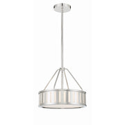 Crystorama Kendal KEN-8303-PN – 15.5 Inch – 3 Light – Chandelier – Polished Nickel – Damp Rated