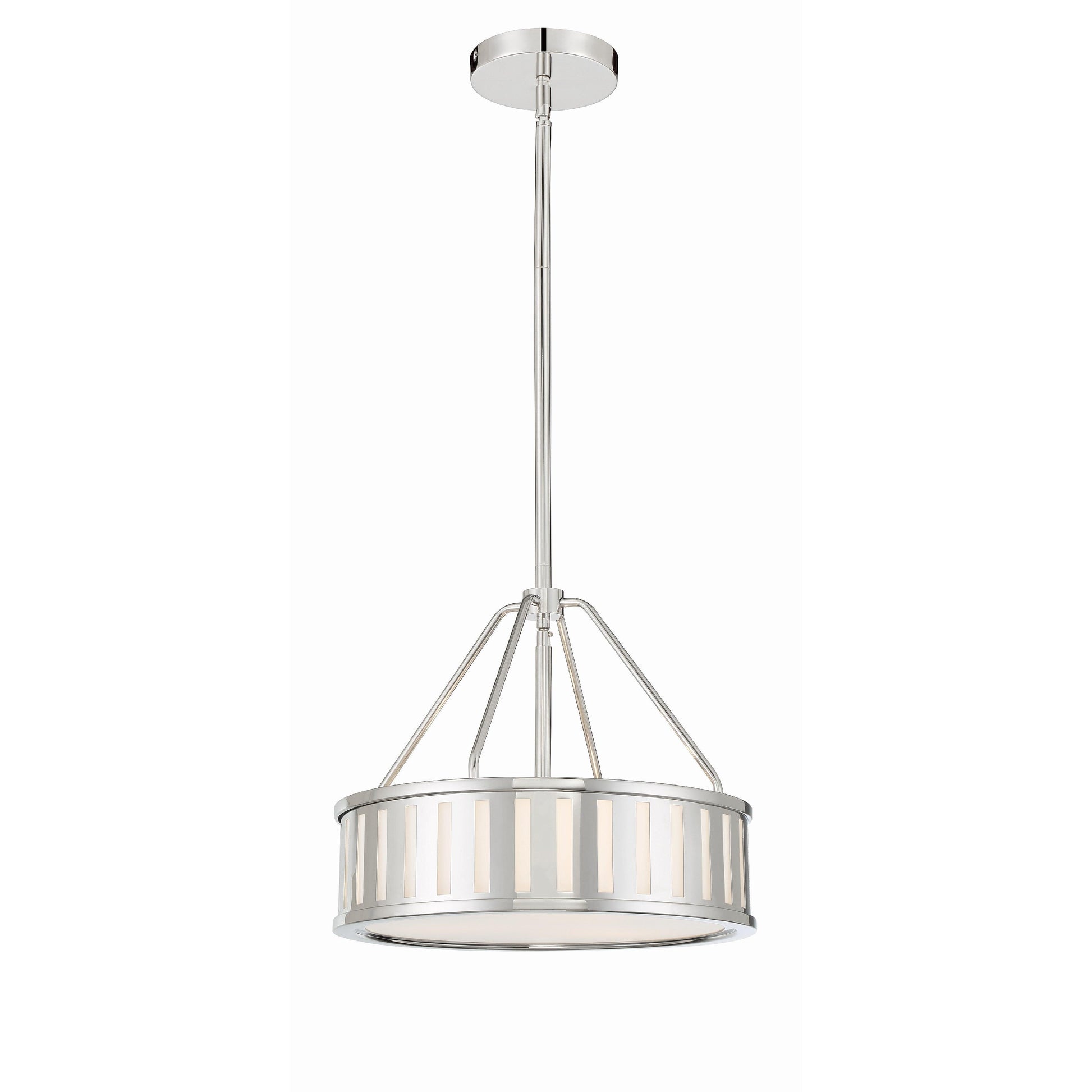 Crystorama Kendal KEN-8303-PN – 15.5 Inch – 3 Light – Chandelier – Polished Nickel – Damp Rated