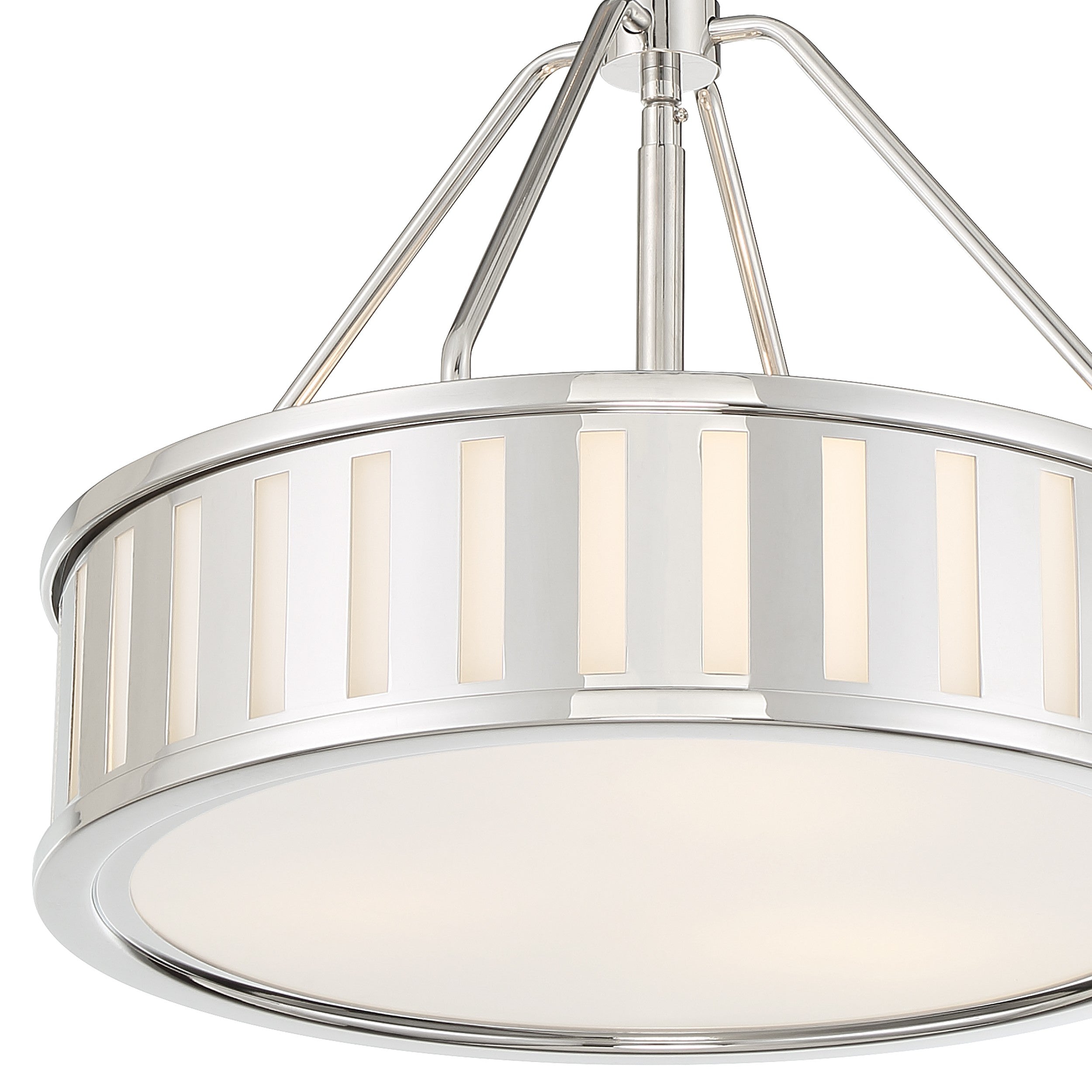 Crystorama Kendal KEN-8303-PN – 15.5 Inch – 3 Light – Chandelier – Polished Nickel – Damp Rated