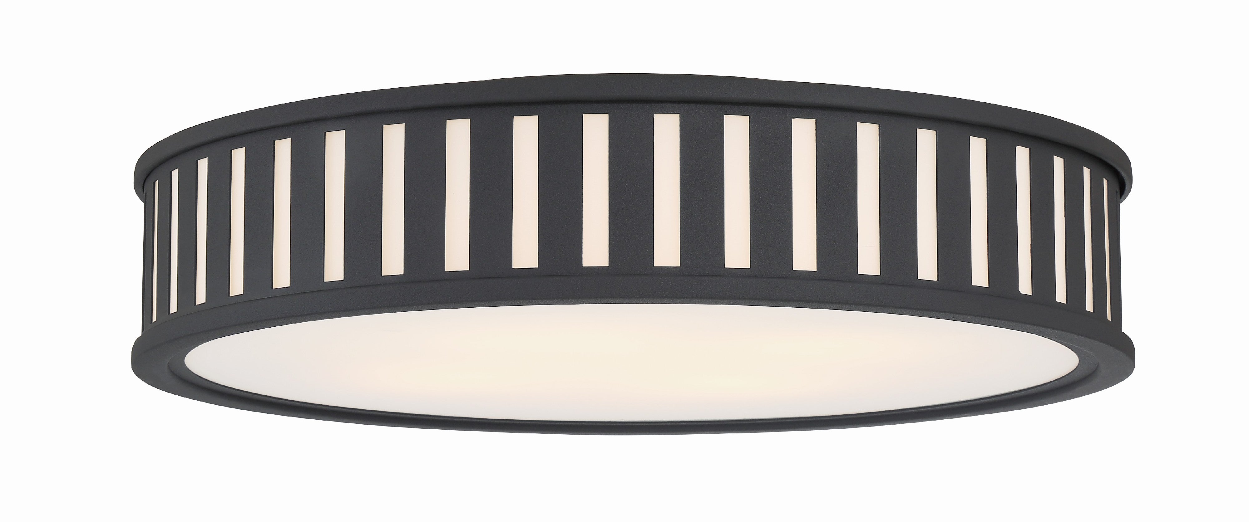 Crystorama Kendal KEN-8305-BF – 22.5 Inch – 4 Light – Semi Flush Mount Light – Black Forged – Damp Rated