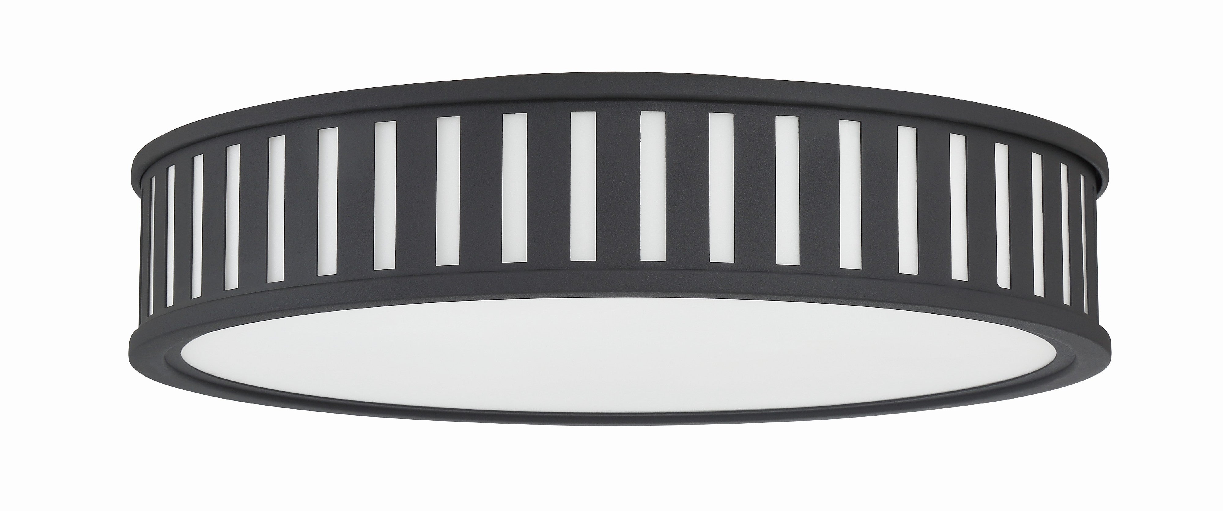 Crystorama Kendal KEN-8305-BF – 22.5 Inch – 4 Light – Semi Flush Mount Light – Black Forged – Damp Rated