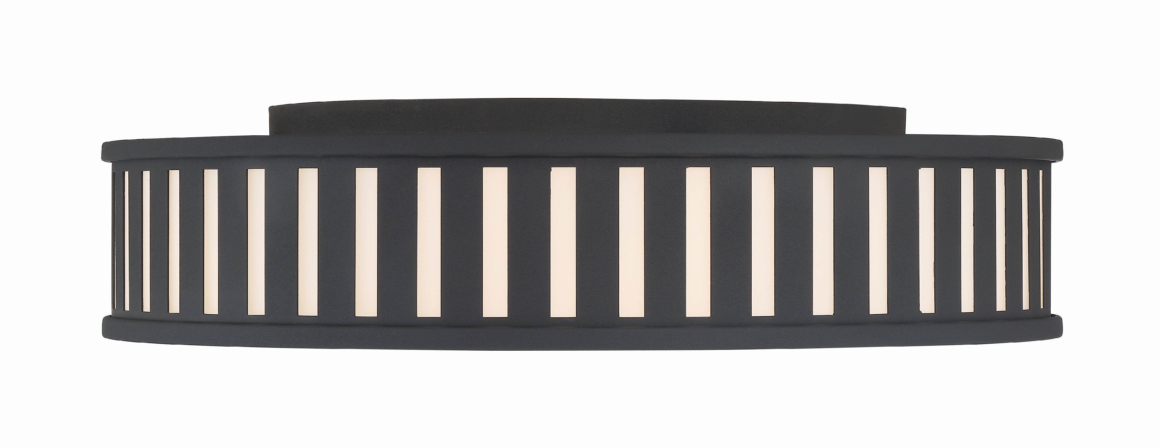 Crystorama Kendal KEN-8305-BF – 22.5 Inch – 4 Light – Semi Flush Mount Light – Black Forged – Damp Rated