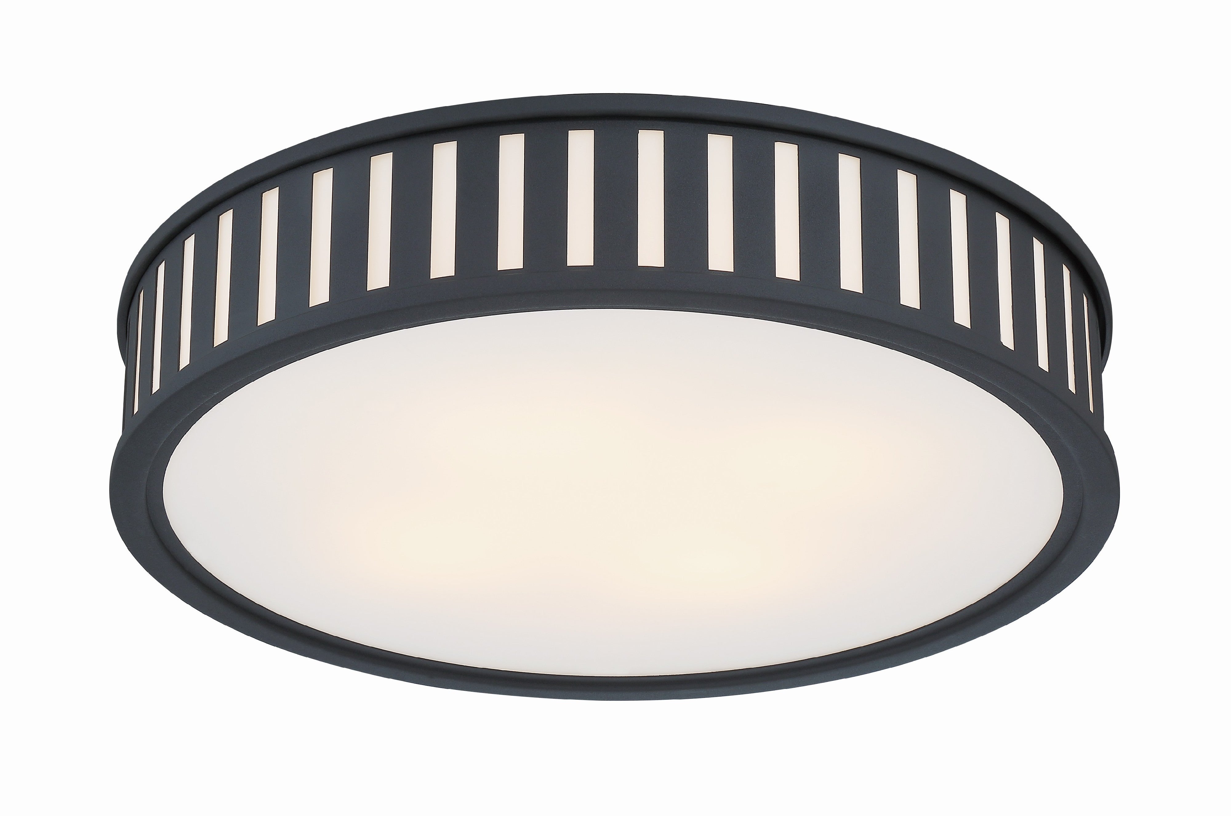 Crystorama Kendal KEN-8305-BF – 22.5 Inch – 4 Light – Semi Flush Mount Light – Black Forged – Damp Rated