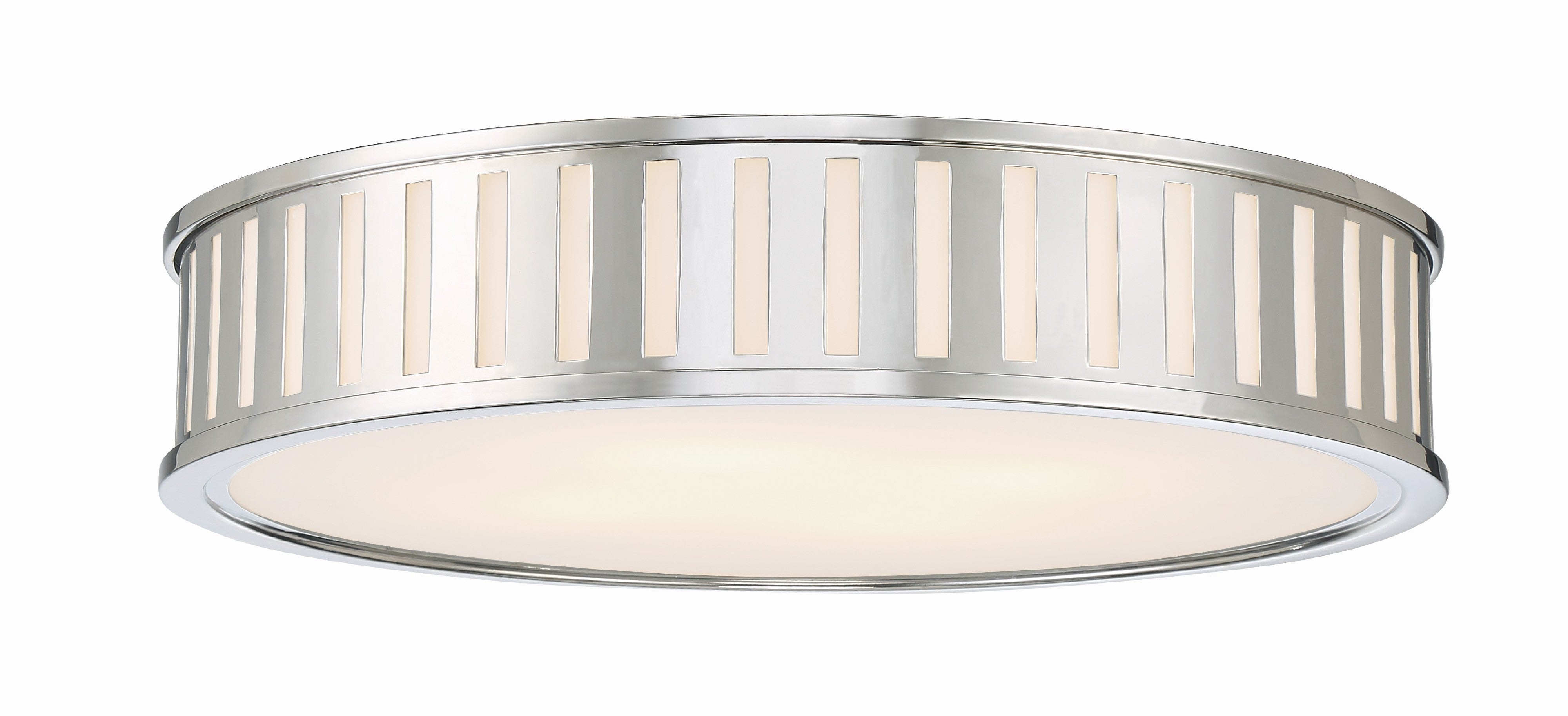 Crystorama Kendal KEN-8305-PN – 22.5 Inch – 4 Light – Semi Flush Mount Light – Polished Nickel – Damp Rated