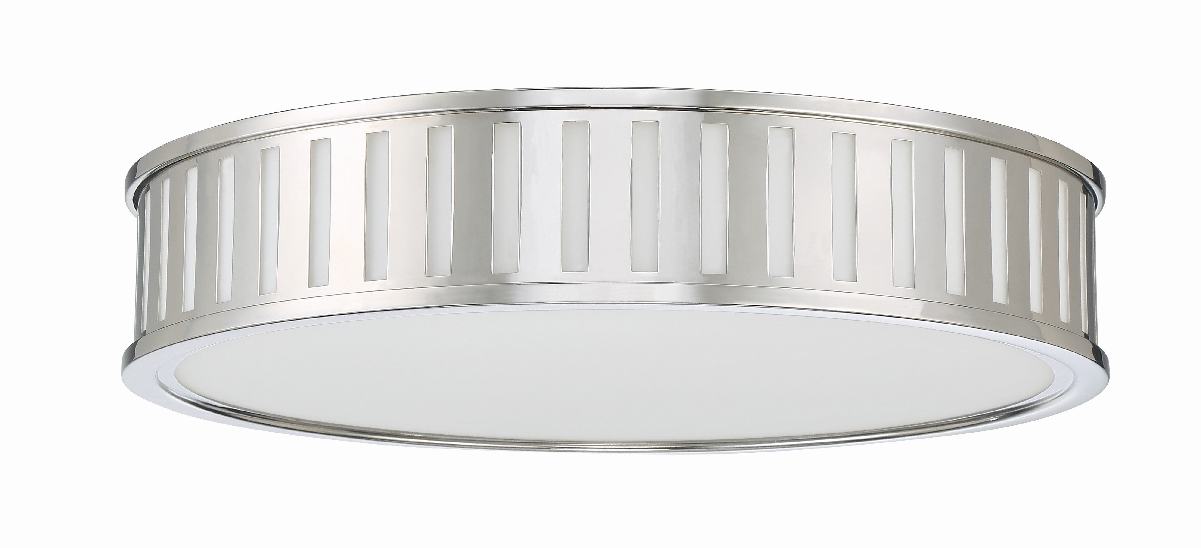 Crystorama Kendal KEN-8305-PN – 22.5 Inch – 4 Light – Semi Flush Mount Light – Polished Nickel – Damp Rated