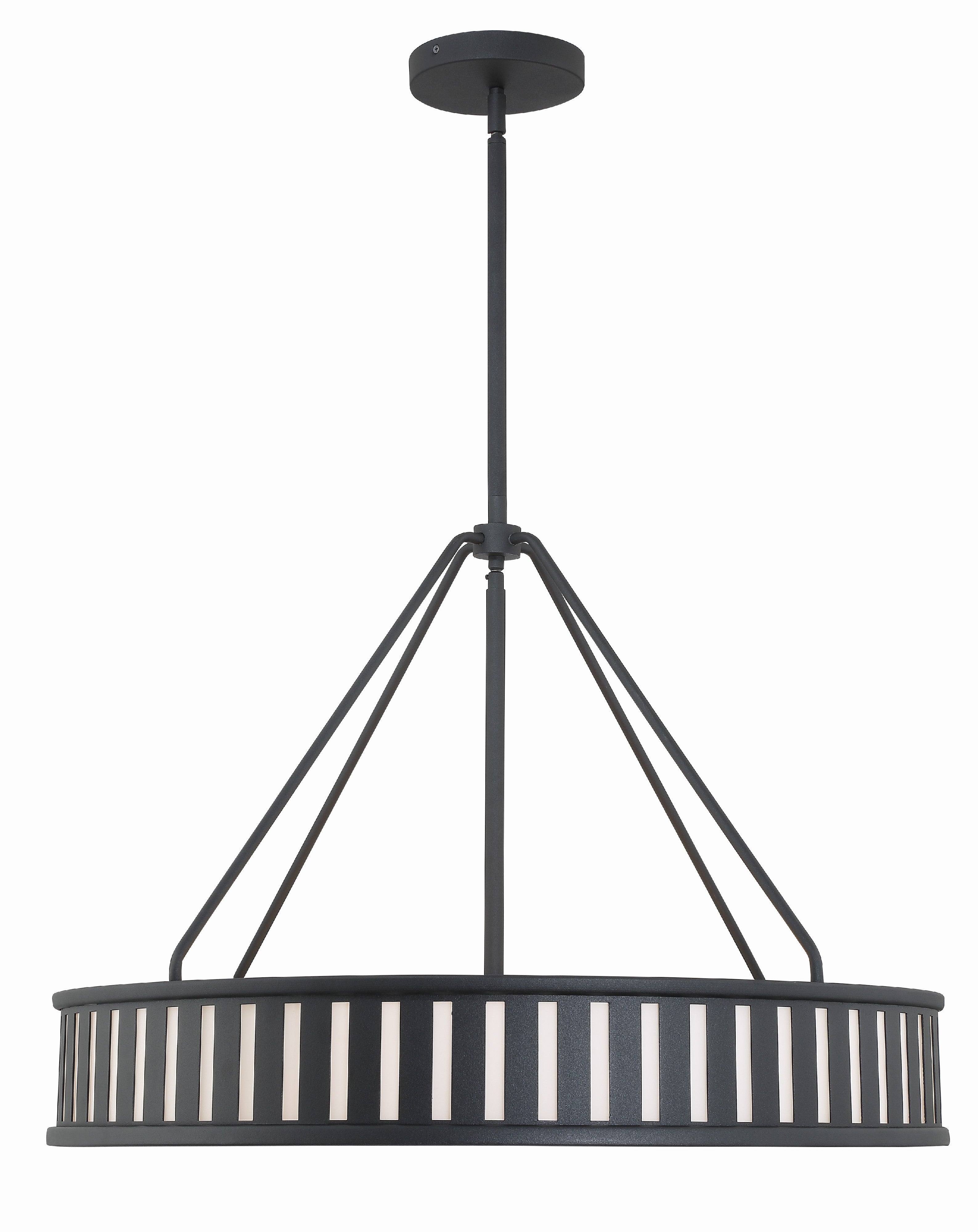Crystorama Kendal KEN-8306-BF – 28 Inch – 6 Light – Chandelier – Black Forged – Damp Rated