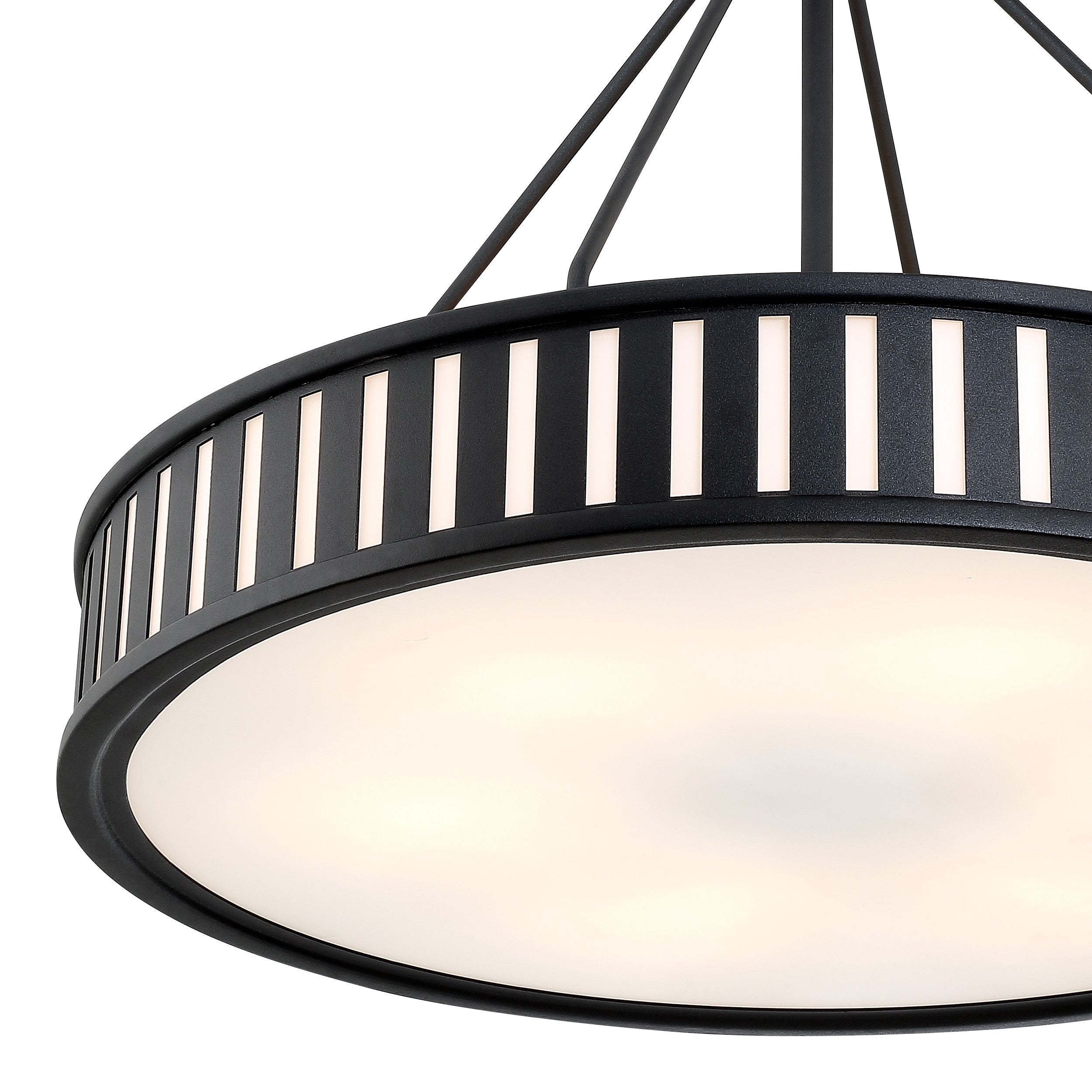 Crystorama Kendal KEN-8306-BF – 28 Inch – 6 Light – Chandelier – Black Forged – Damp Rated