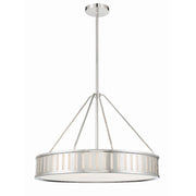 Crystorama Kendal KEN-8306-PN – 28 Inch – 6 Light – Chandelier – Polished Nickel – Damp Rated