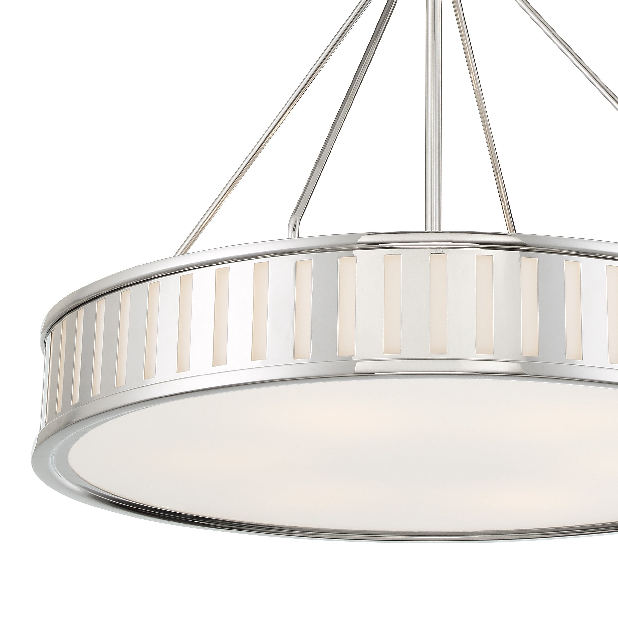 Crystorama Kendal KEN-8306-PN – 28 Inch – 6 Light – Chandelier – Polished Nickel – Damp Rated
