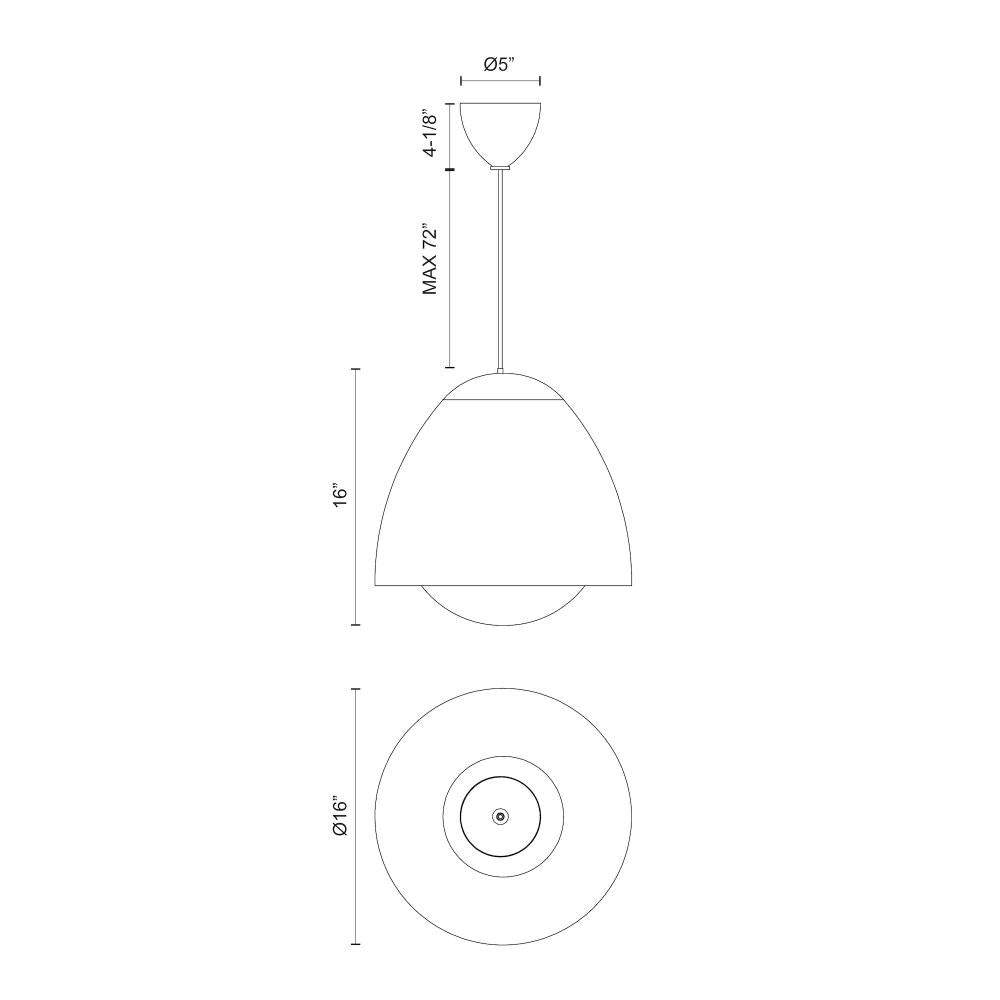 Alora Lighting KENJI PD529116MBOP Pendant - Matte Black